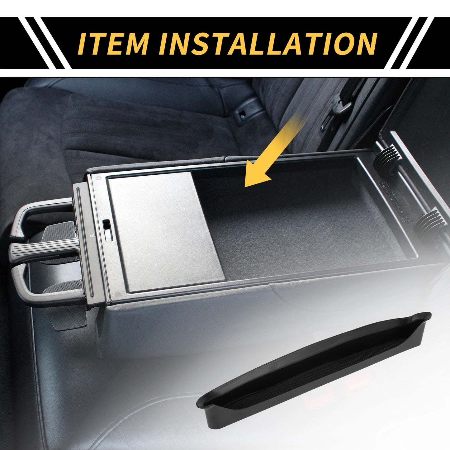 Storage Tray Organizer for Jeep Wrangler JL JLU (2018–2023) Black