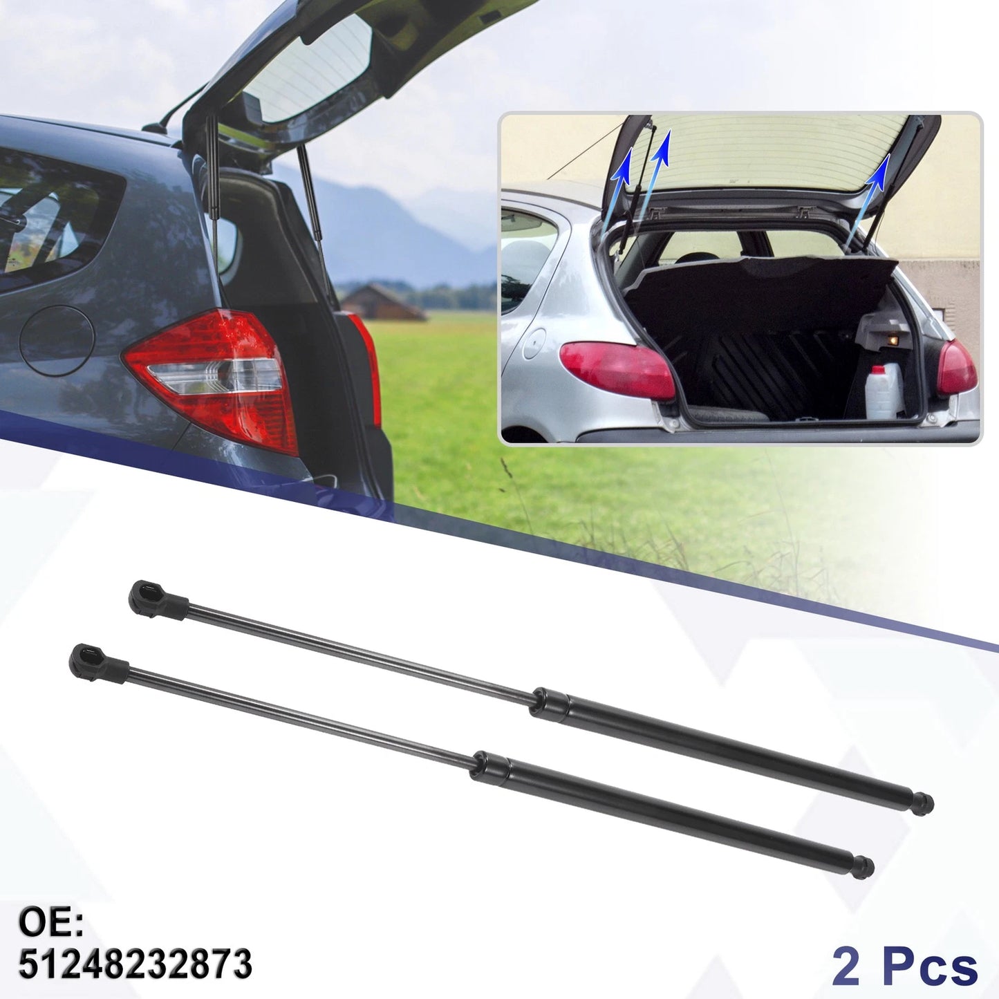2X Rear Hatch Lift Support Gas Struts for BMW 3er E46 Touring (1998–2007)