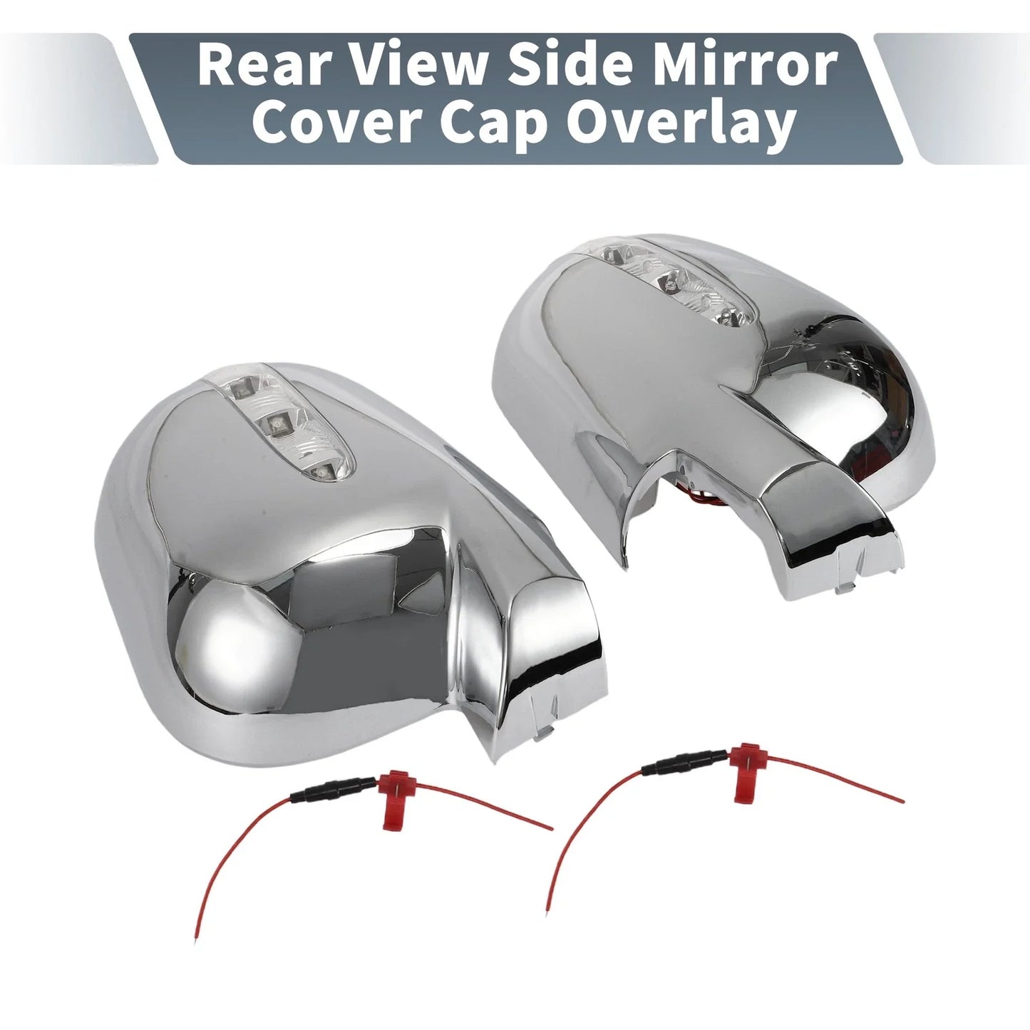Rearview Mirror Cover Overlay Chrome Plated for Mercedes-Benz M Class (1998-2005)