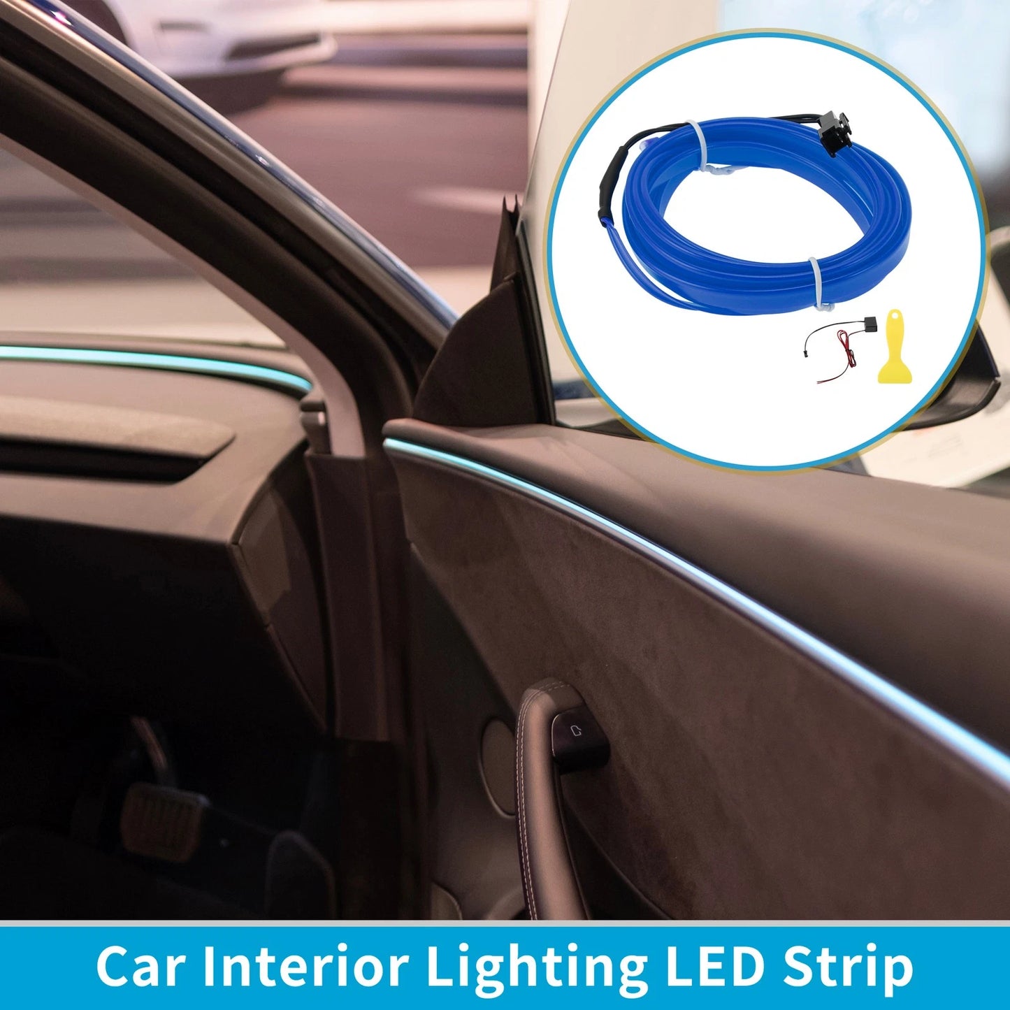 2m LED Strip Neon Wire for Car Interior Lighting (12V)