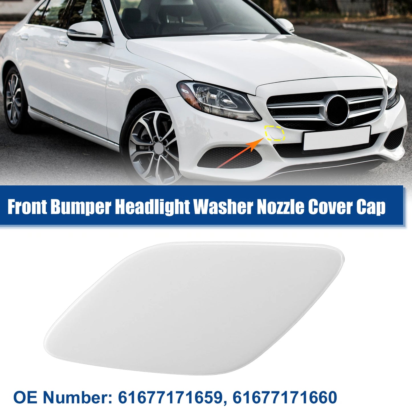 Front Left Headlight Washer Nozzle Cover for BMW 328i (2012–2013)