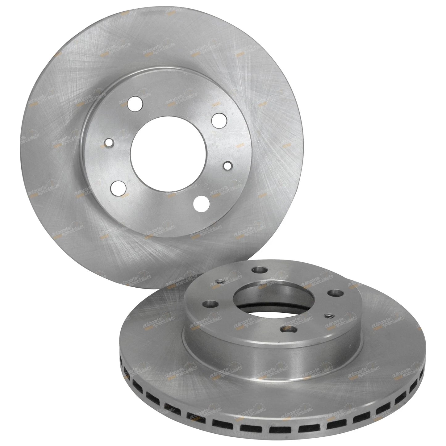 2x Front Disc Brake Rotors for Kia Rio (2005–2011)