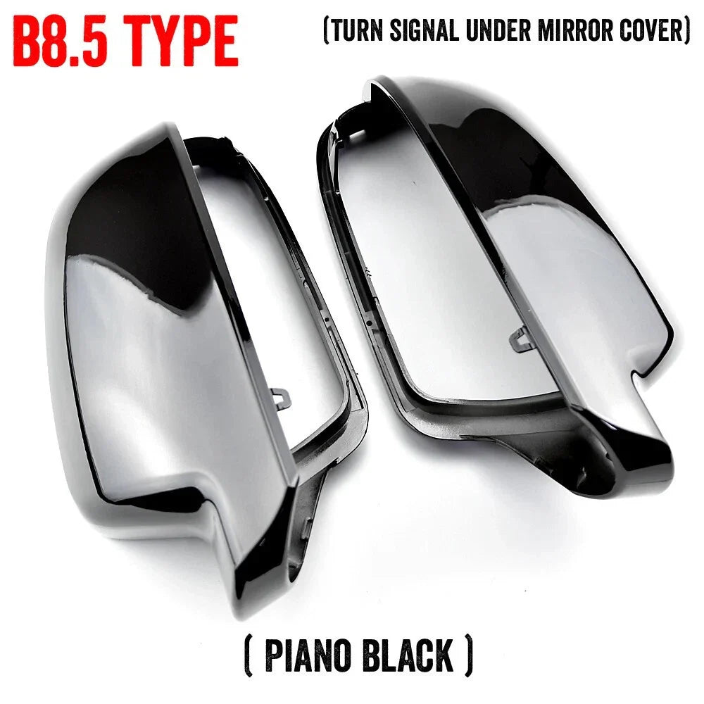 Gloss Black / Side Mirror Cap Covers for Audi A4/S4 (2010–2016)