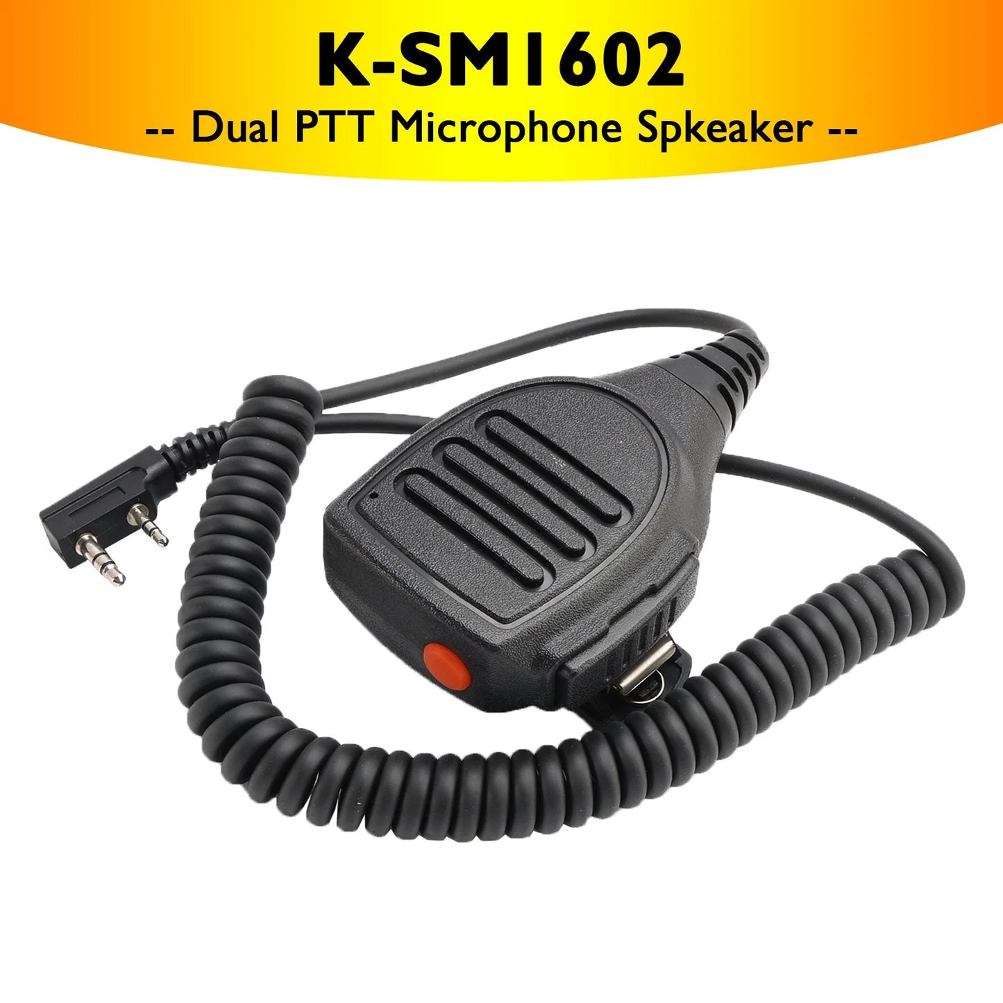 Double Microphone PTT for TK-208 TH-D7 RPU416A KG-UVD1 TG-K4AT PX-666
