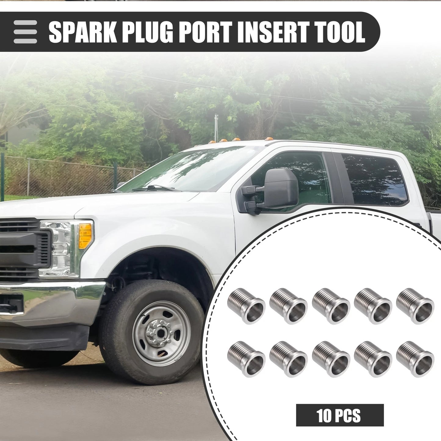 10X Spark Plug Port Insert Tool for Ford Triton 4.6L 5.4L (1997–2008)