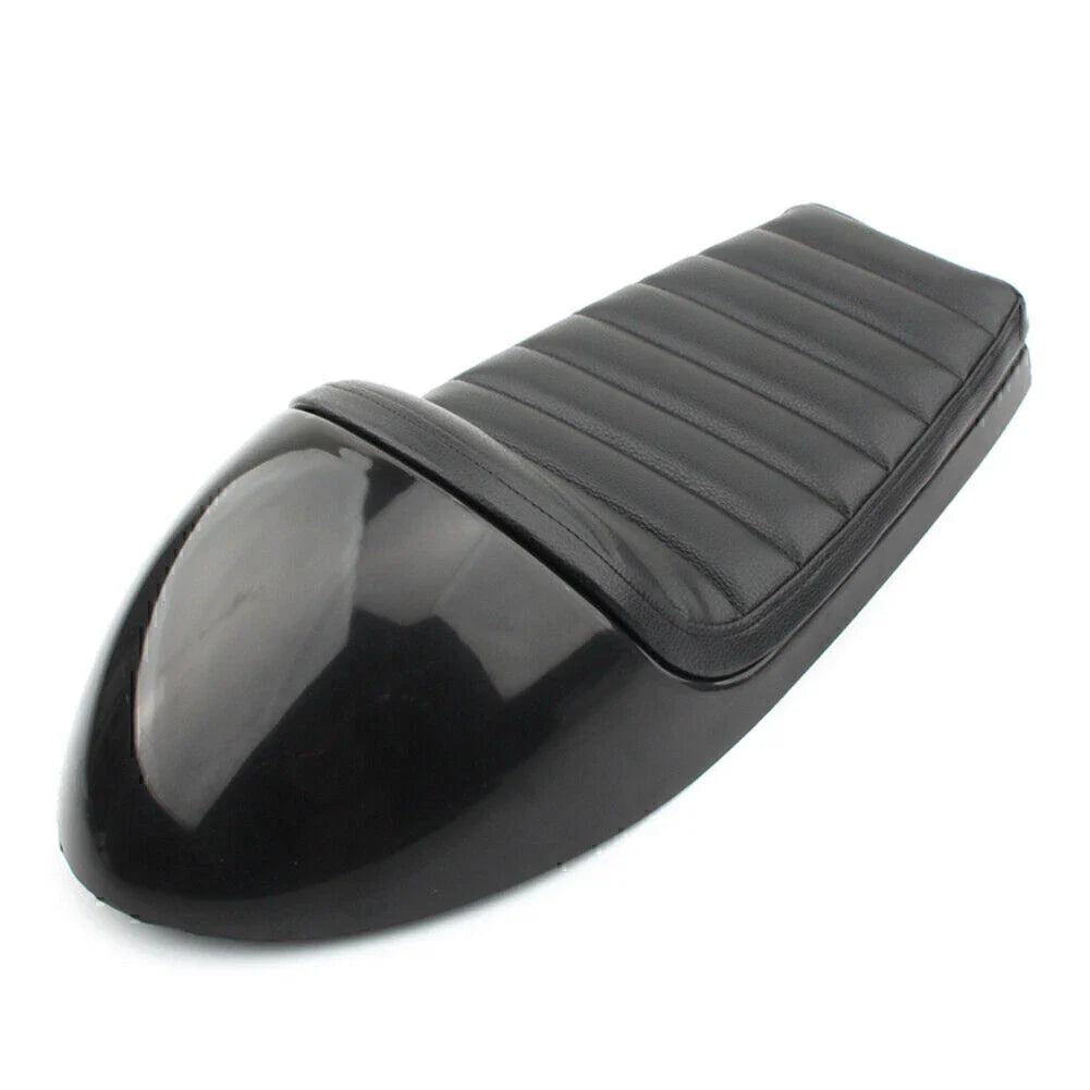 Universal Cafe Racer Seat Pan Vintage Cushion for Scrambler Black