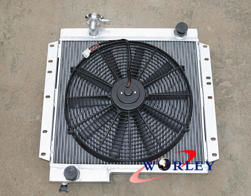 3 Row Aluminum Radiator & Fan for Toyota Land Cruiser BJ40 BJ42 (1975-1984)