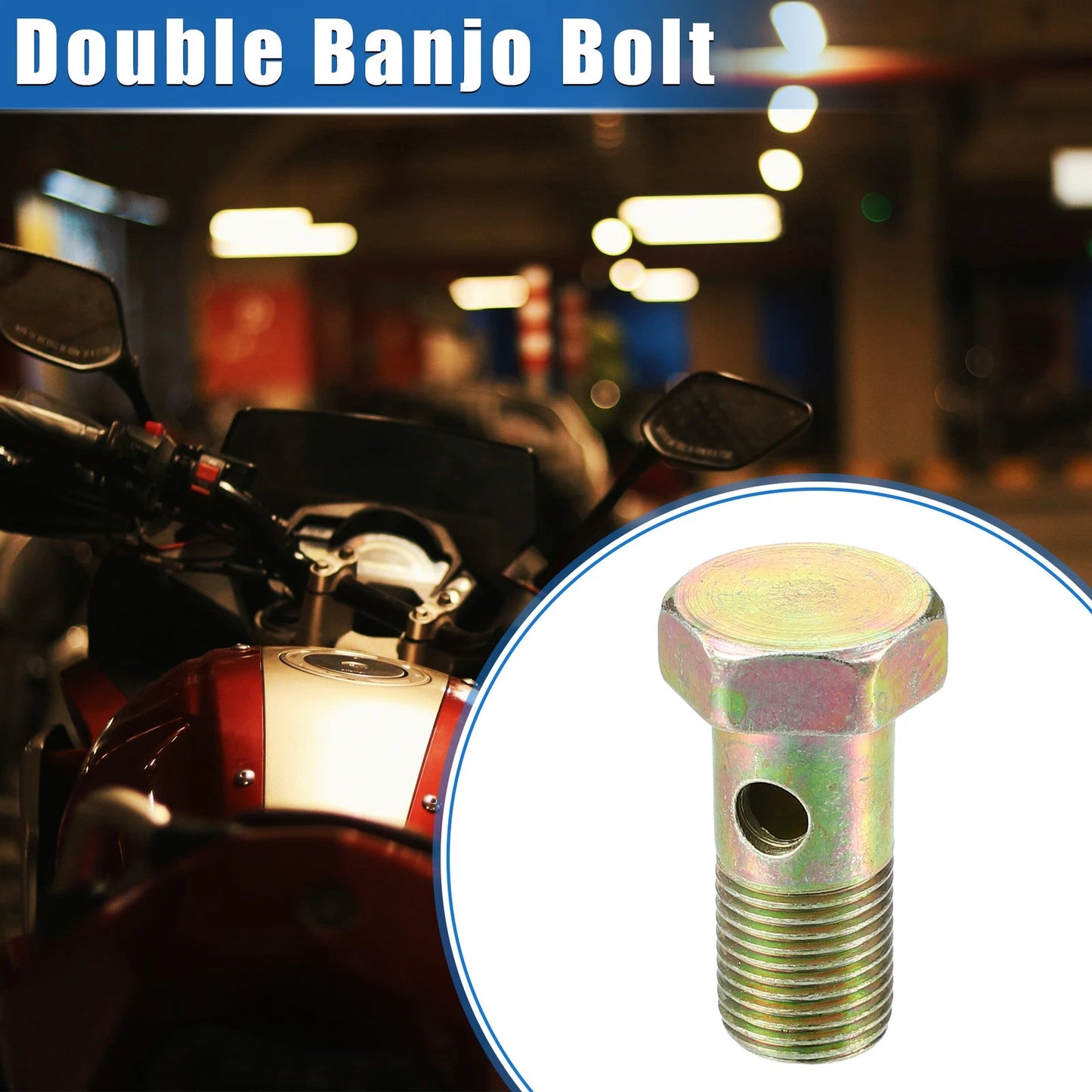 Turbo Brake Line Fitting Adapter for Universal Car (G1/8", 26mm) Bronze Tone