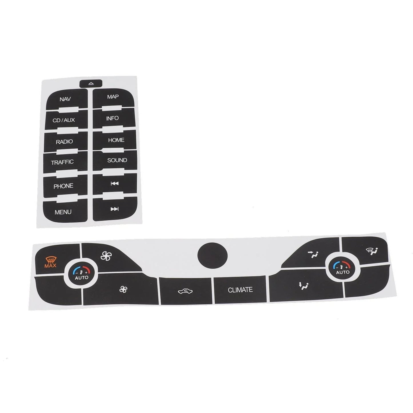 Radio + AC Button Repair Sticker for Ford S-Max (2011–2011)