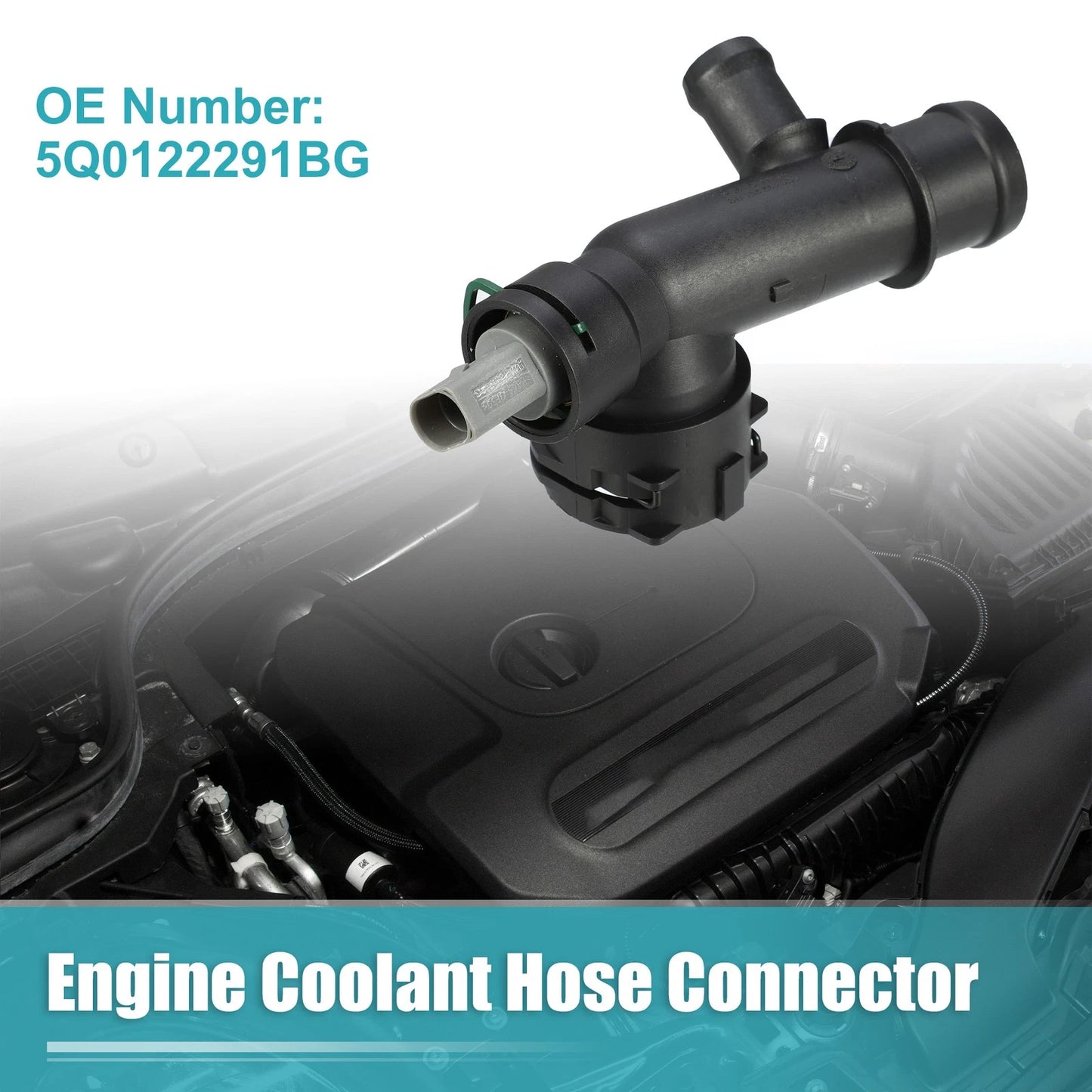 Engine Coolant Hose Connector No. 5Q0122291BG for Audi A3 (2018–2020)
