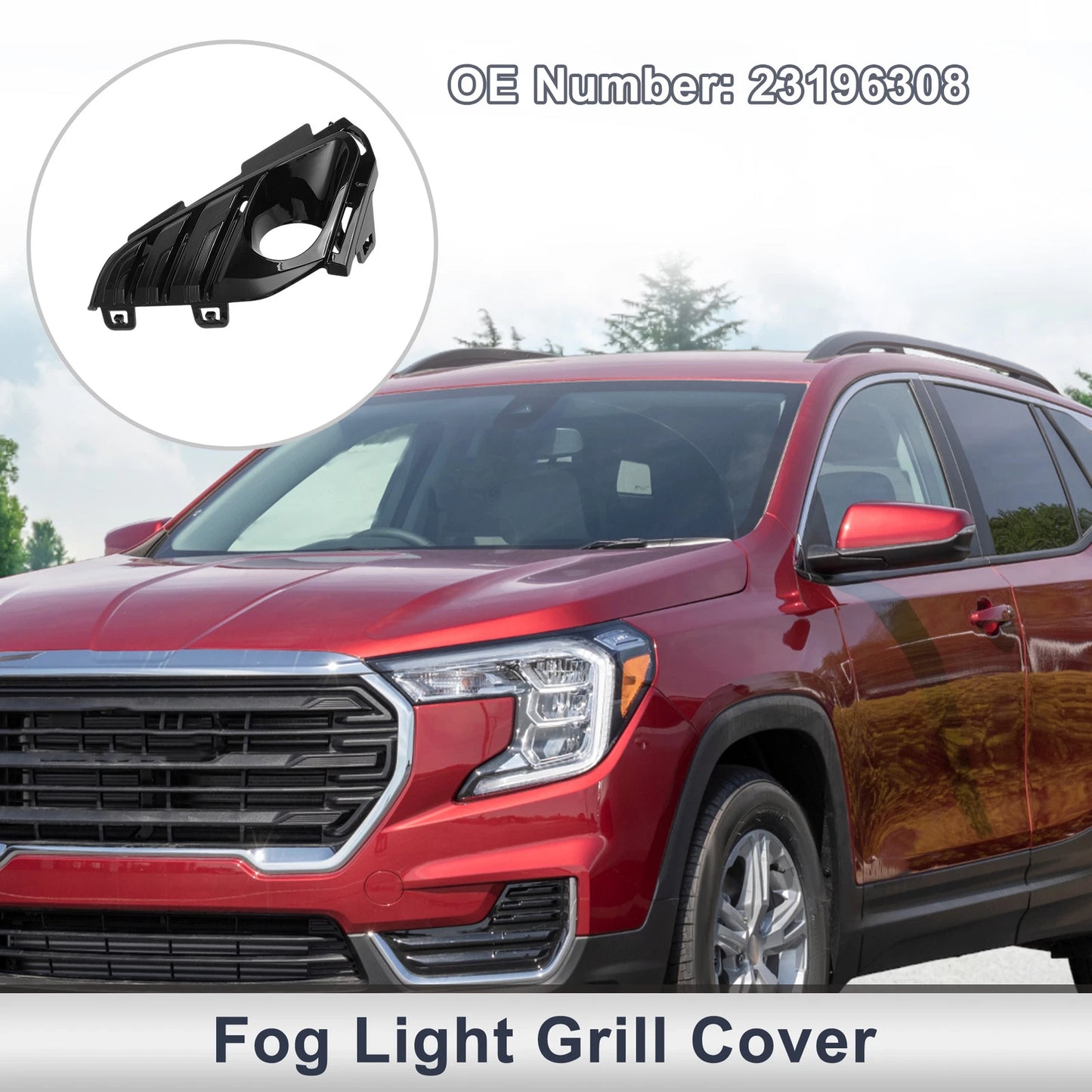 1 Pc Fog Light Grill for GMC Terrain (2018–2021) No.23196308