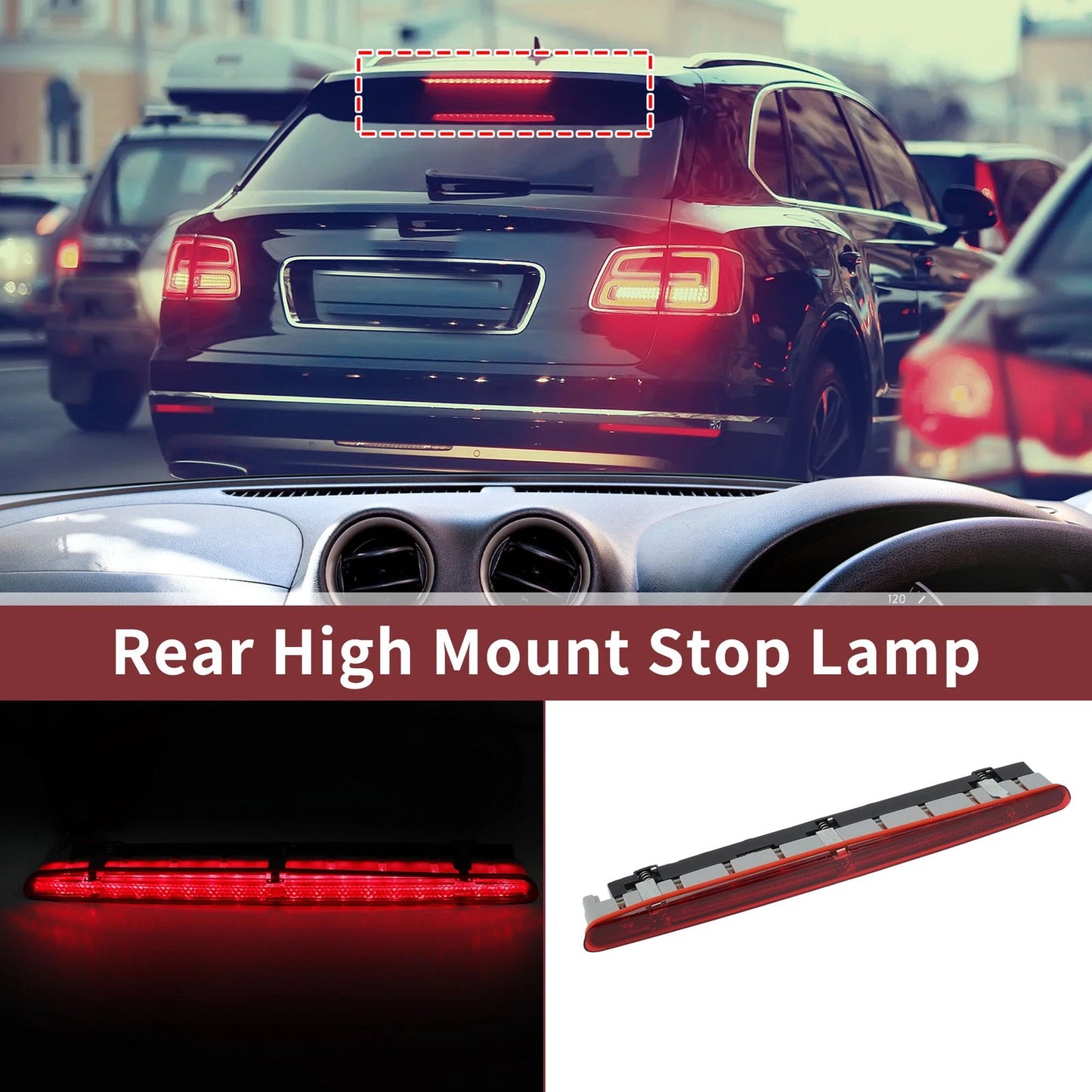 Red LED Third Brake Light for Audi A3/S3/RS3 (2003–2013) No. 8P3945097