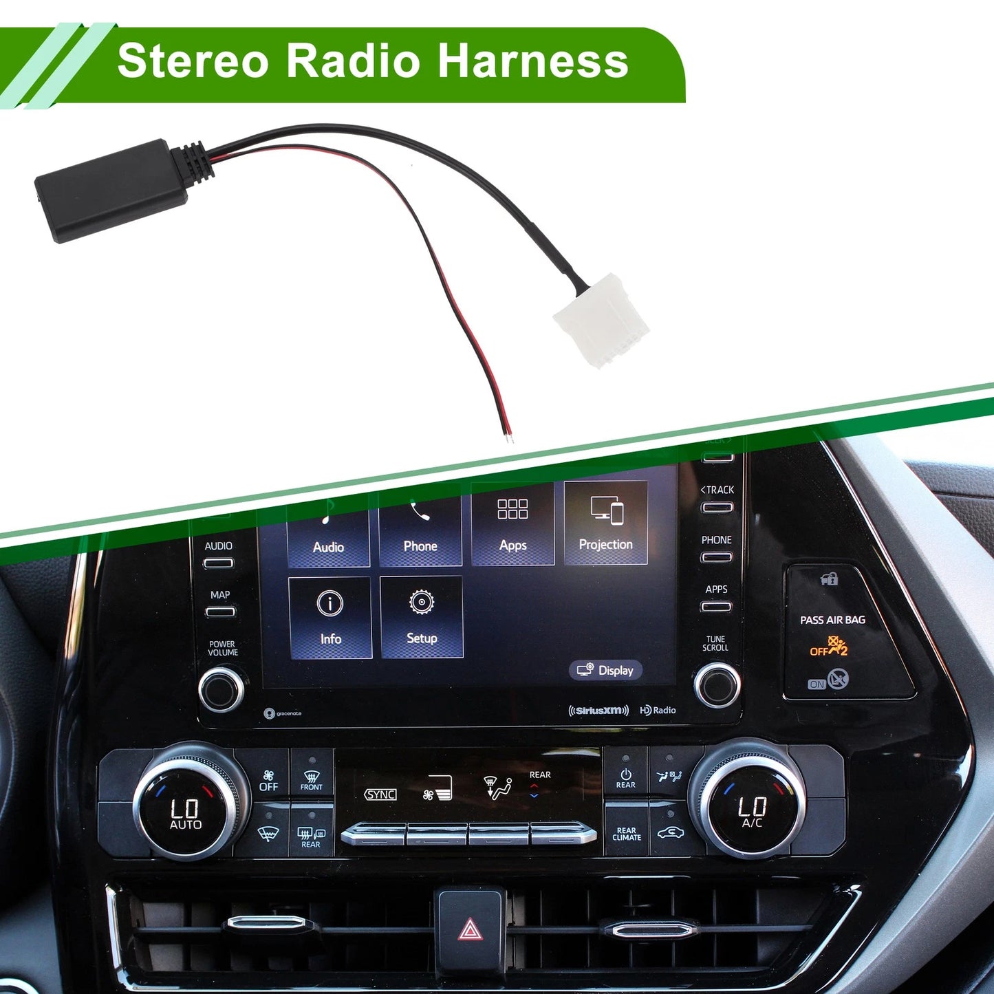 Bluetooth AUX Adapter Stereo Radio Harness for Mazda 3 (2006)