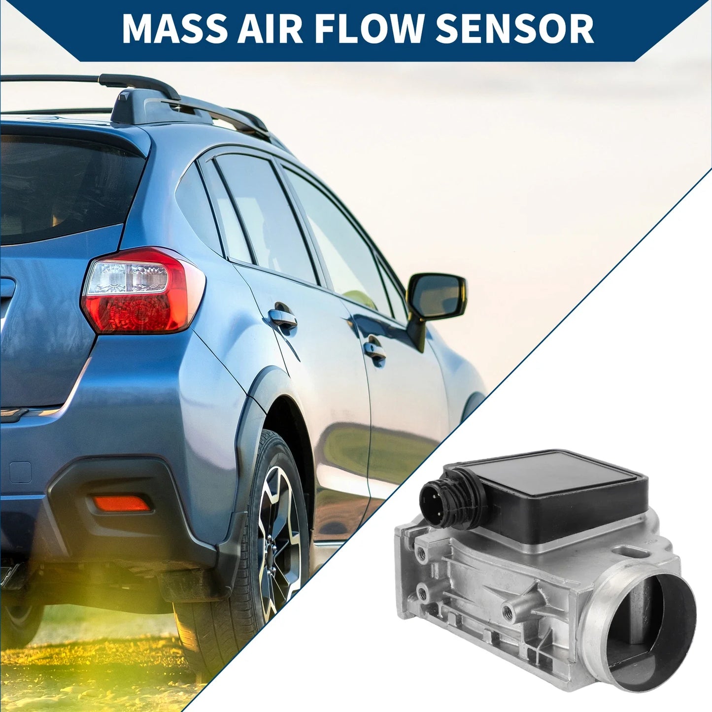 1 Pcs Mass Air Flow Sensor Assembly for BMW E30 E36 E34 Black