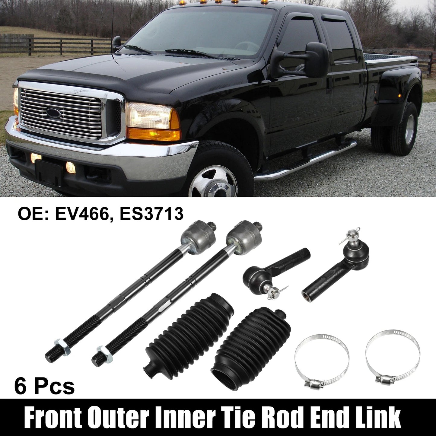 Set of 6 Tie Rod End Links for Toyota Matrix (2003–2008)