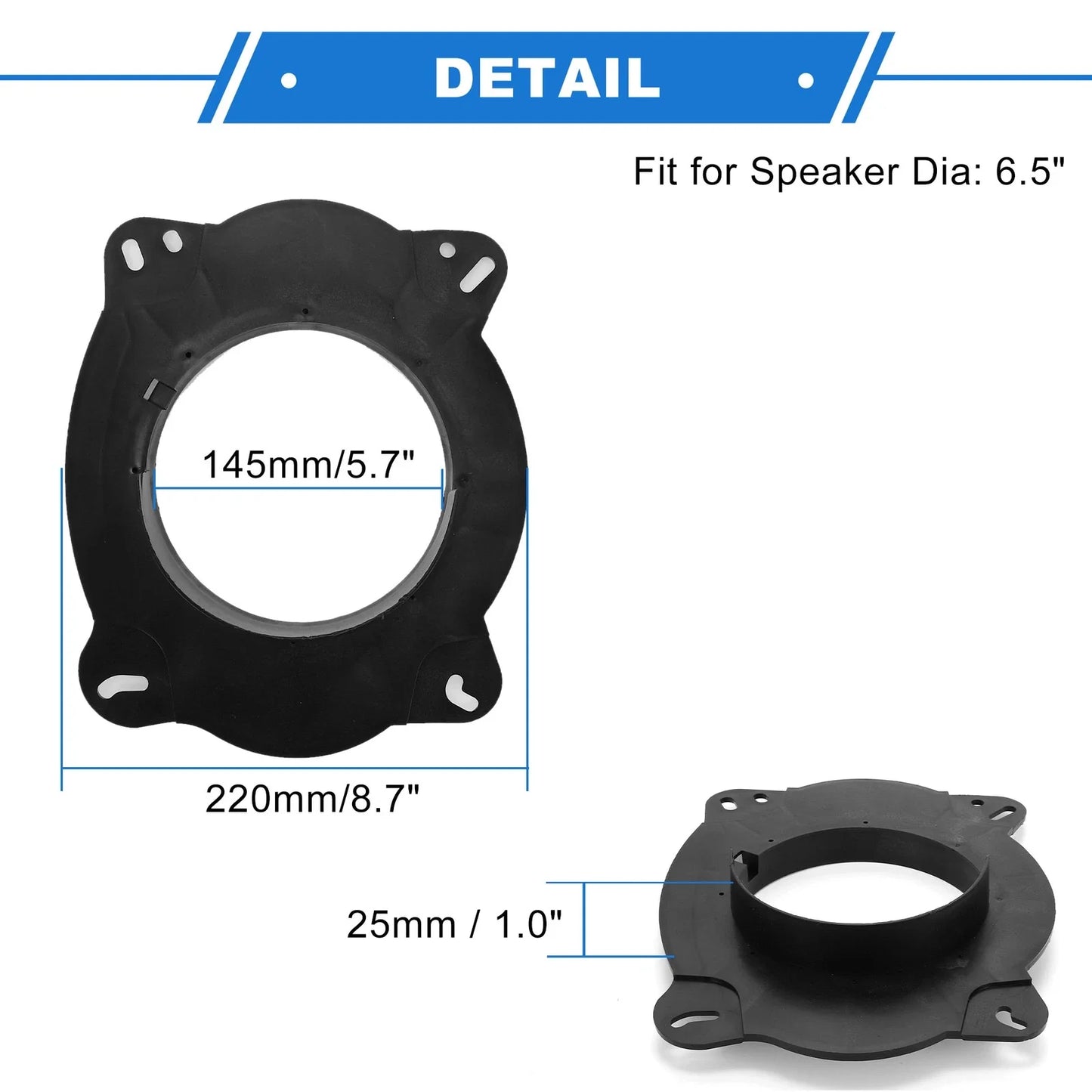 6.5" Tweeter Speaker Spacer Rings for Toyota Camry