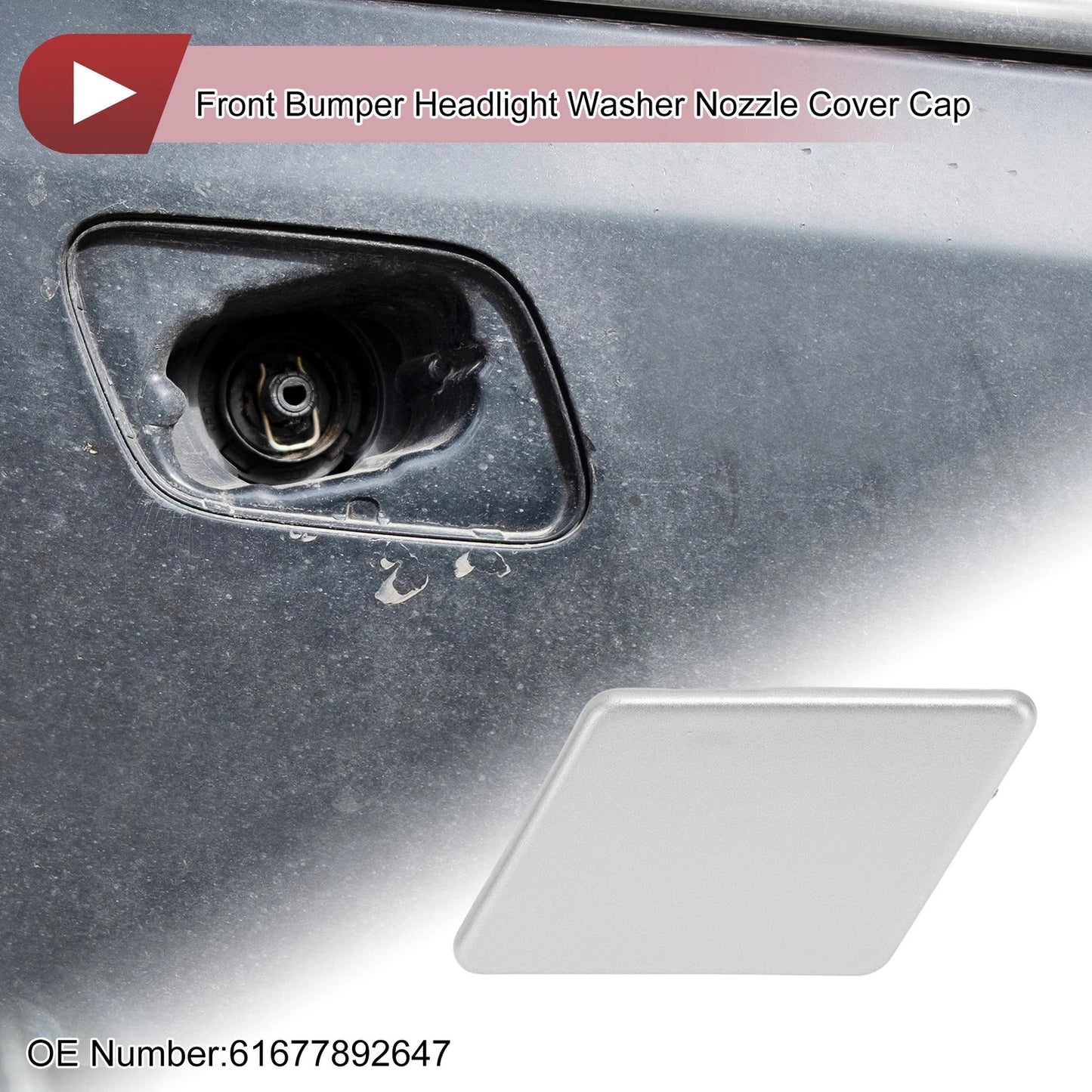 Bumper Headlight Washer Nozzle Cover Cap No. 61677892647 for BMW 335i (2007–2013)