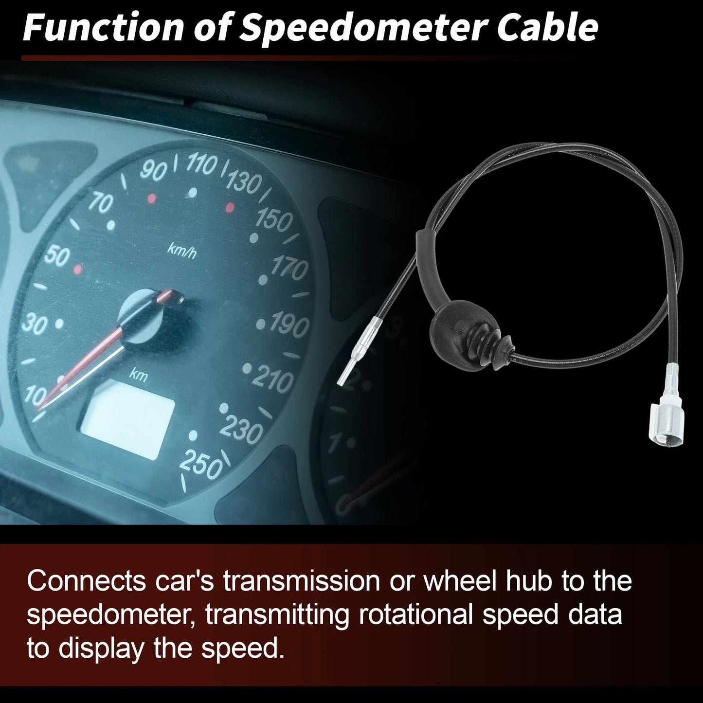 Speedometer Cable No. 78410-SH3-A02 for Honda CRX Civic DX (1988–1992)