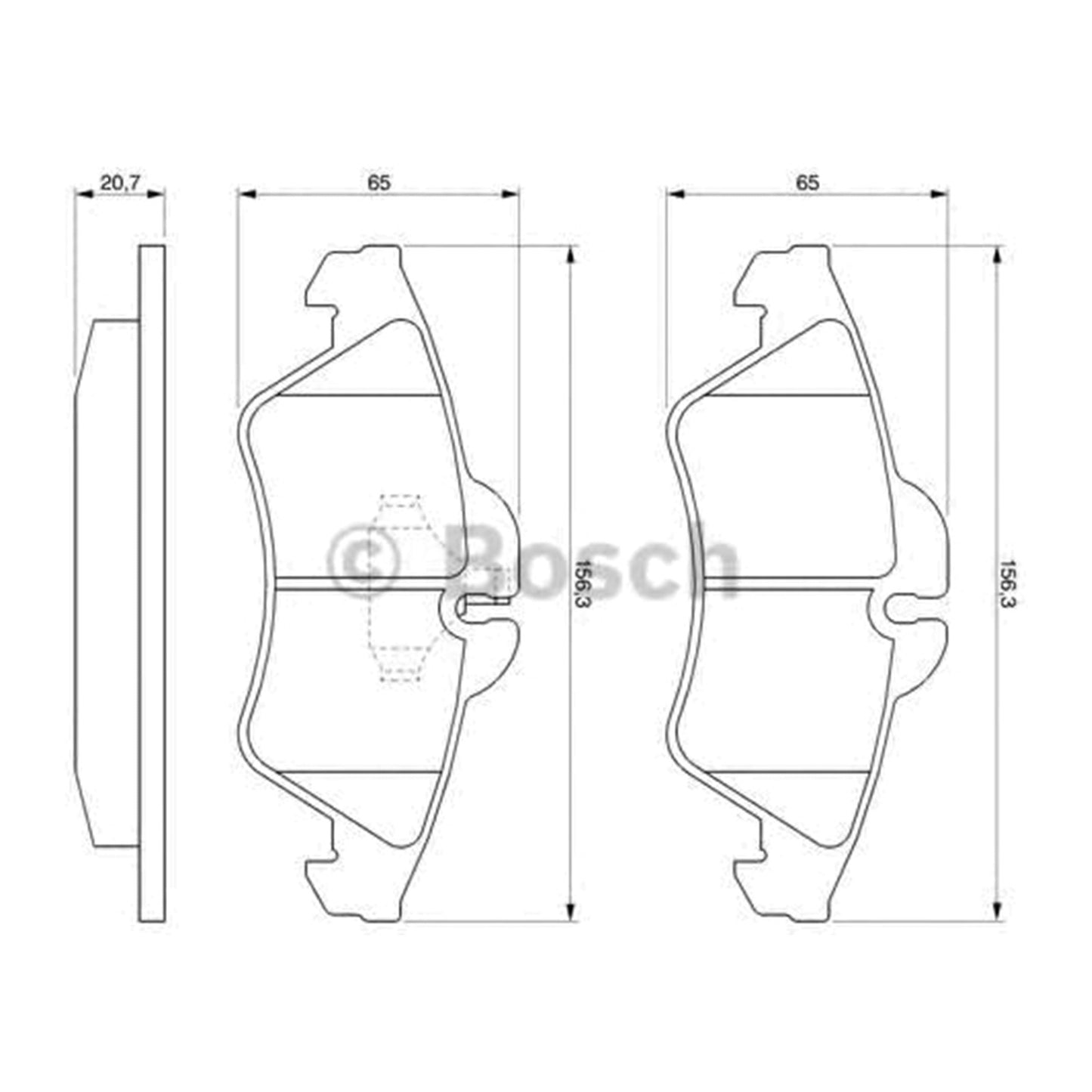 Set of 4 Front Disc Brake Pads for Mercedes-Benz Vito 638 (1998–2004)