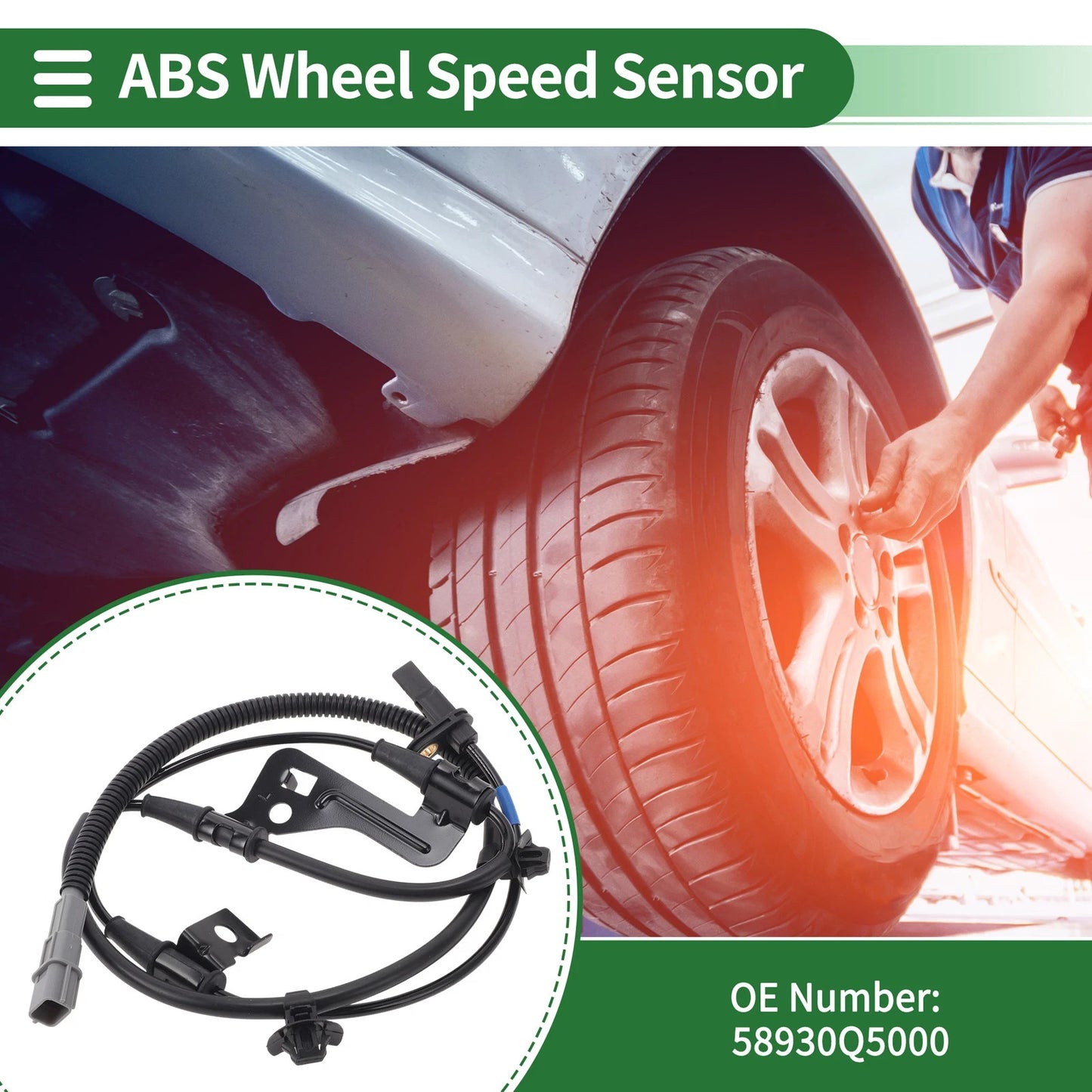 ABS Wheel Speed Sensor No. 58930Q5000 for Kia Seltos (2021–2023) Front Left