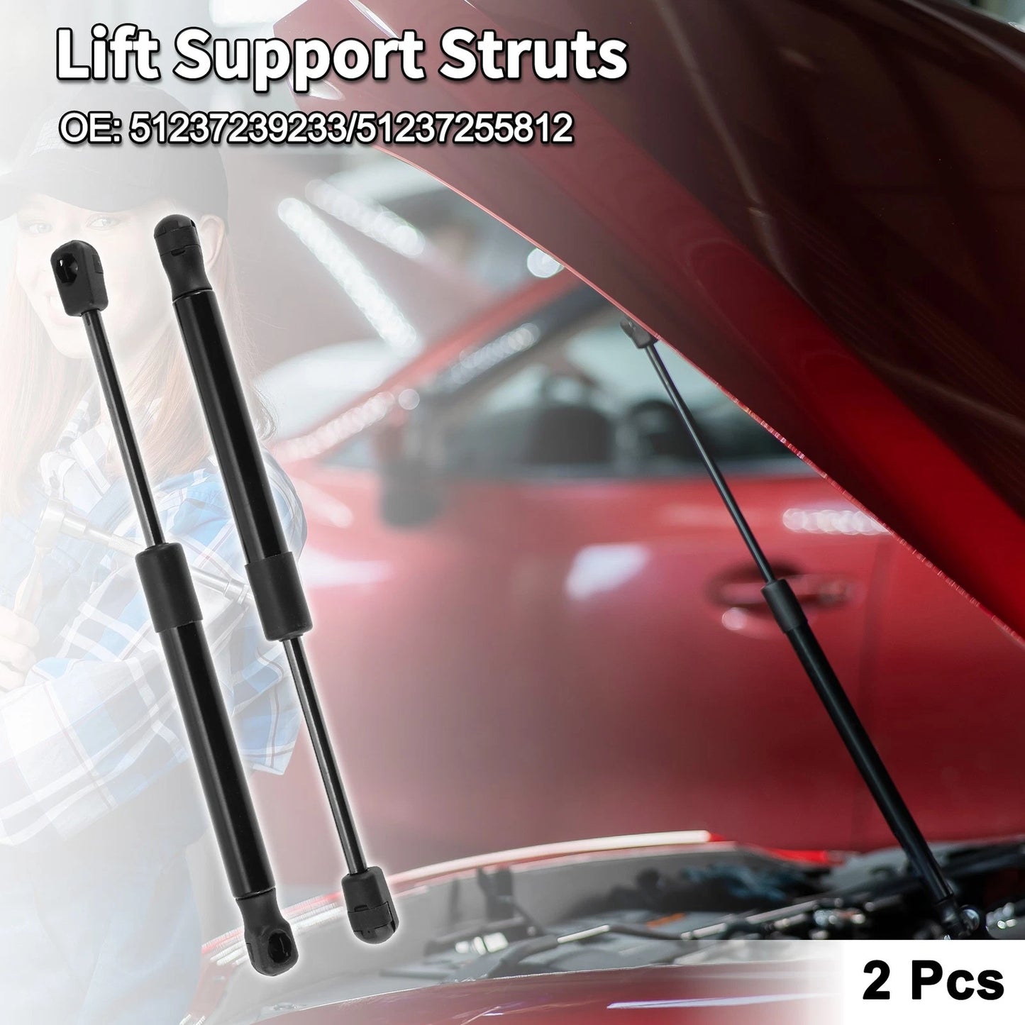Front Hood Lift Supports Struts No. 51237239233 for BMW 1/2/3/4 Series (2011–2020)