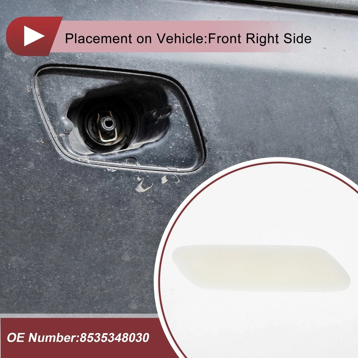 Front Right Washer Nozzle Cover for Lexus RX350 (2016-2019) - Unpainted 1 x Cap