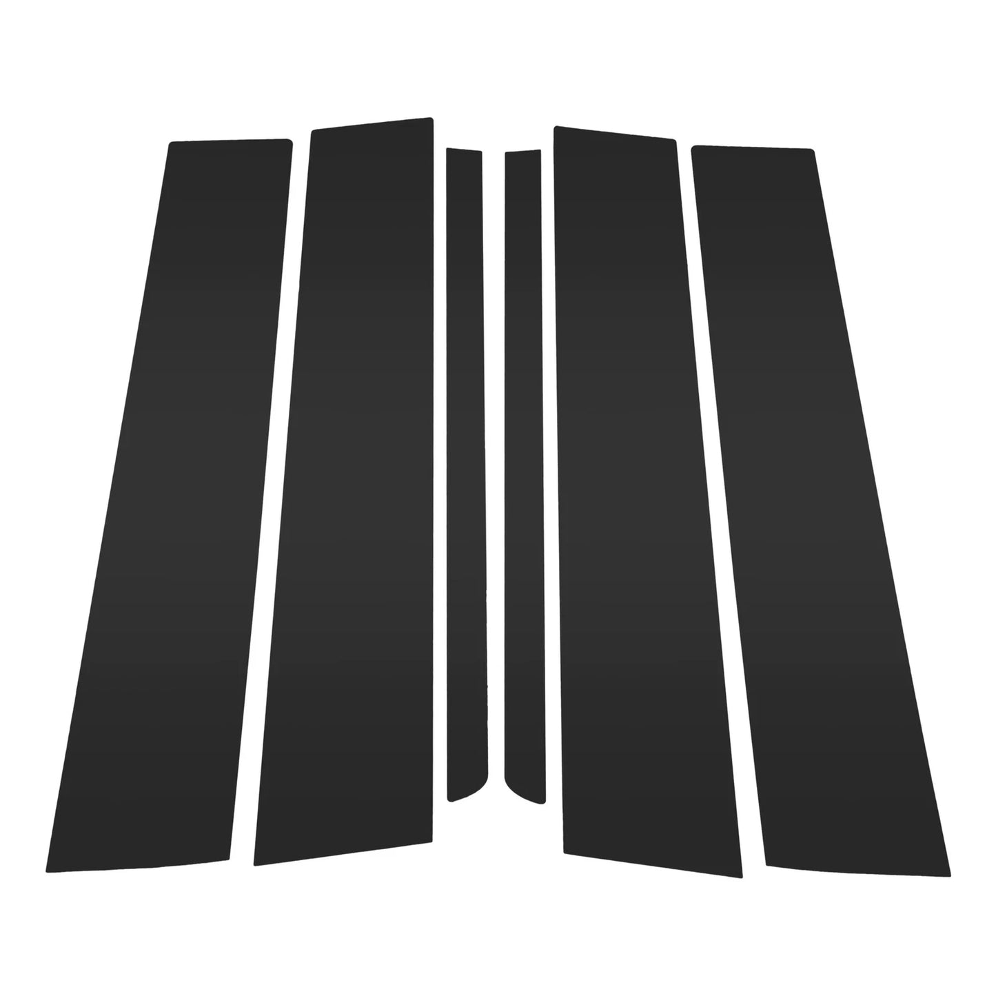 Set of 6 Door Pillar Window Trim for Ford Explorer (2011–2019) Black