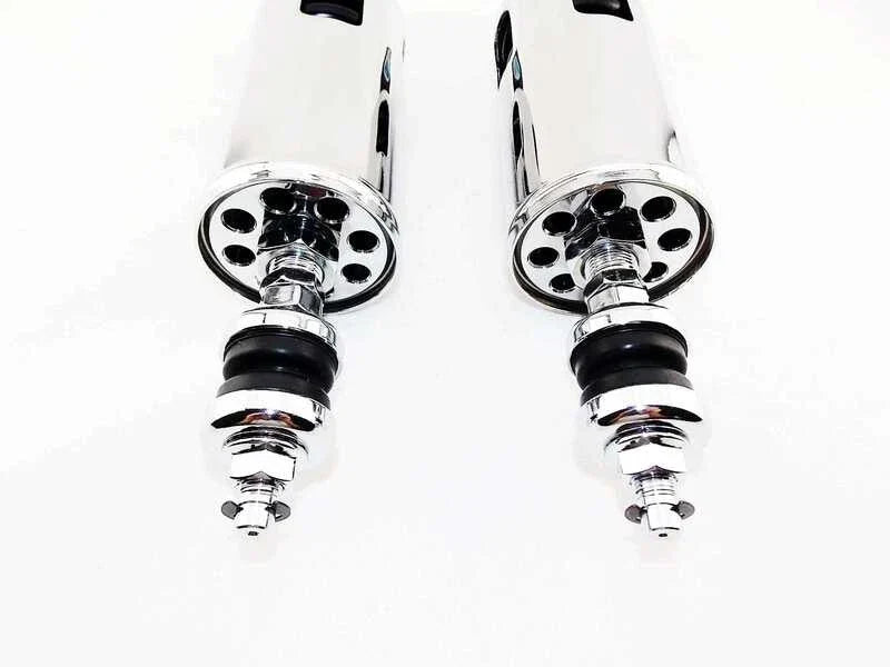 Chrome Rear Shock Absorbers for Harley Davidson FXSTC Softail Custom (07-10)