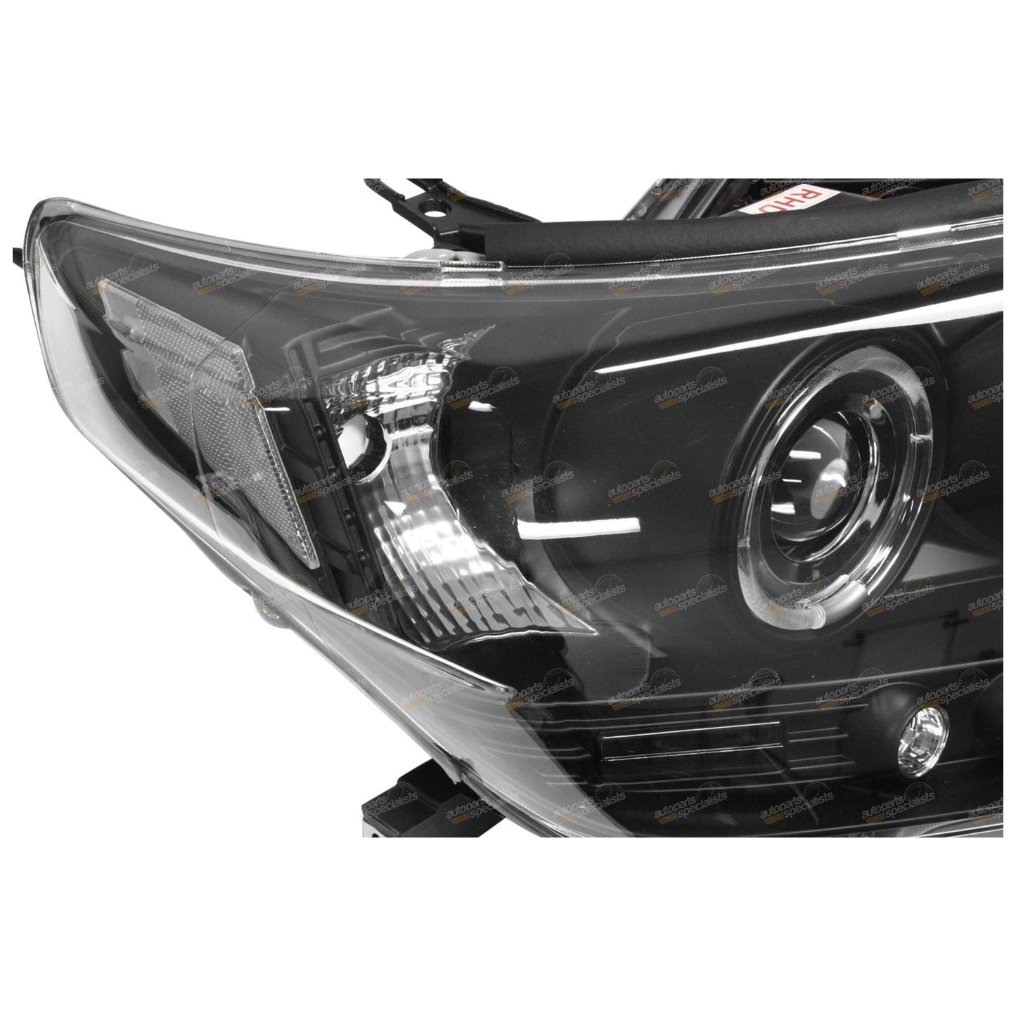 Angel-eye Projector LED Black Headlights for Toyota Landcruiser (2007–2015)
