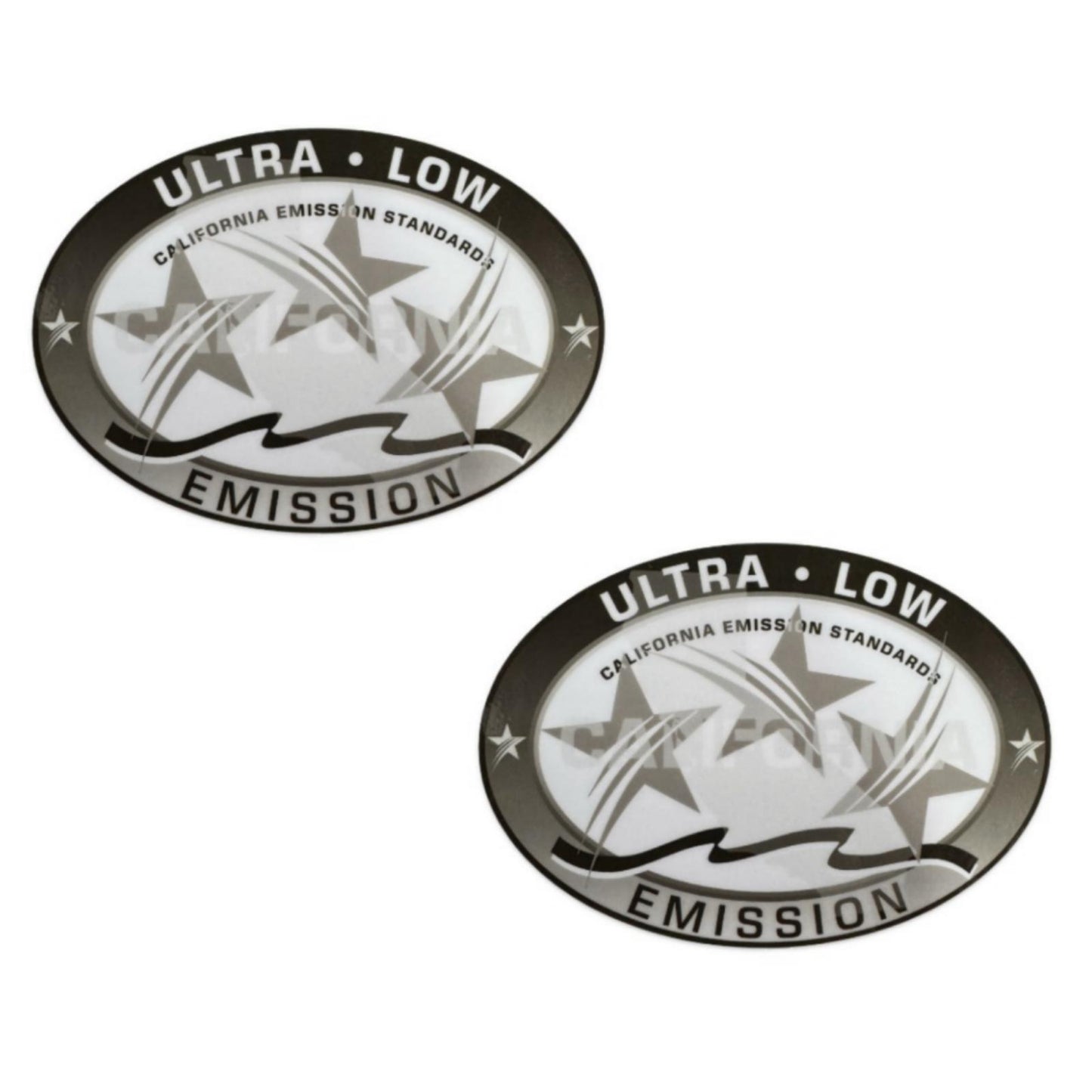 2Pcs Low Emission Outboard Sticker for California DOT (Gray)