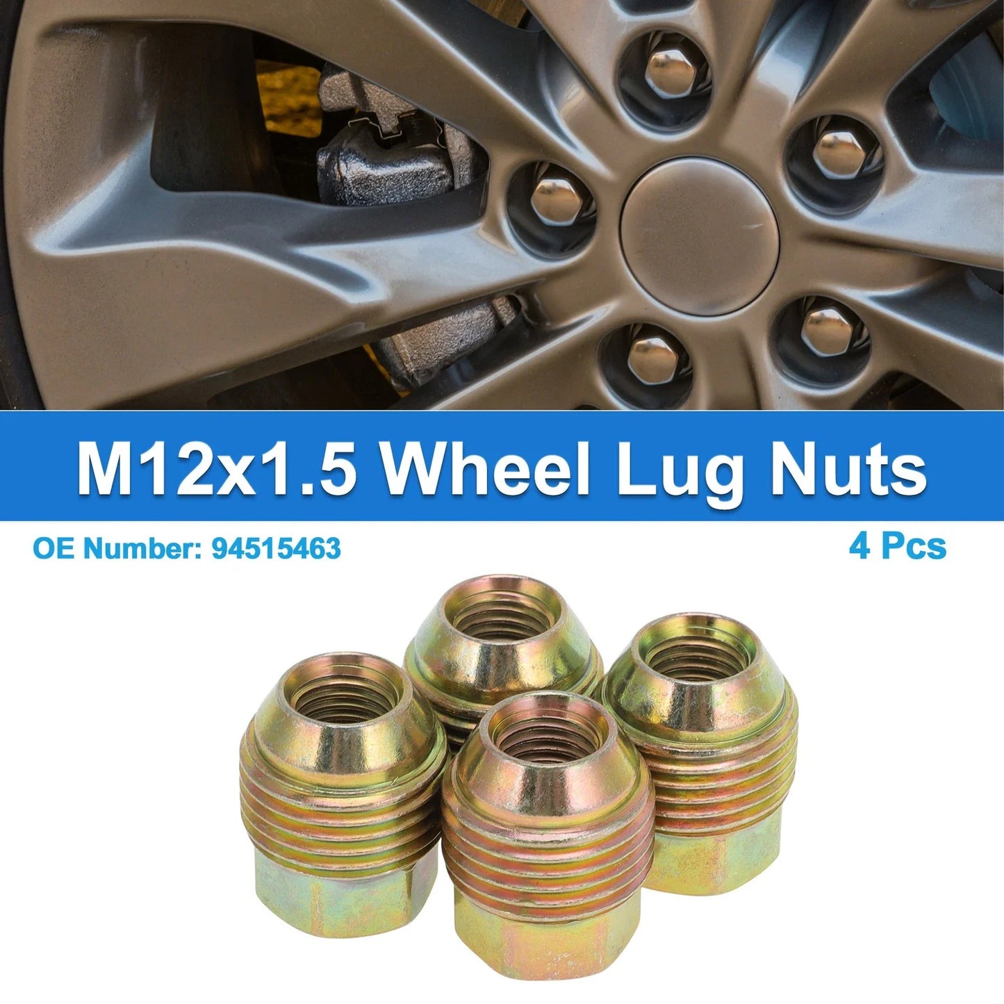 4 x M12x1.5 Wheel Lug Nuts for Chevrolet Aveo (2005-2011)