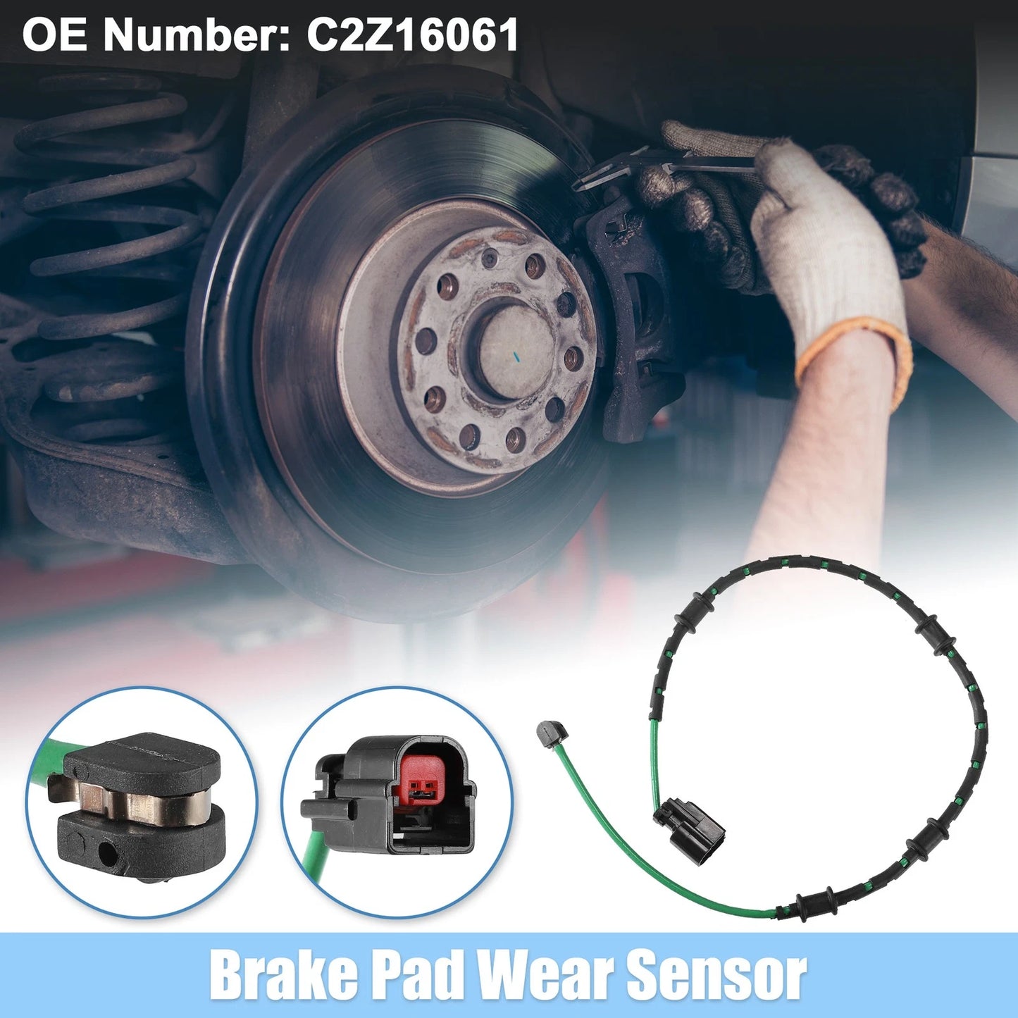 Front Brake Pad Sensor for Jaguar XF (2008–2015) - Plastic Rubber