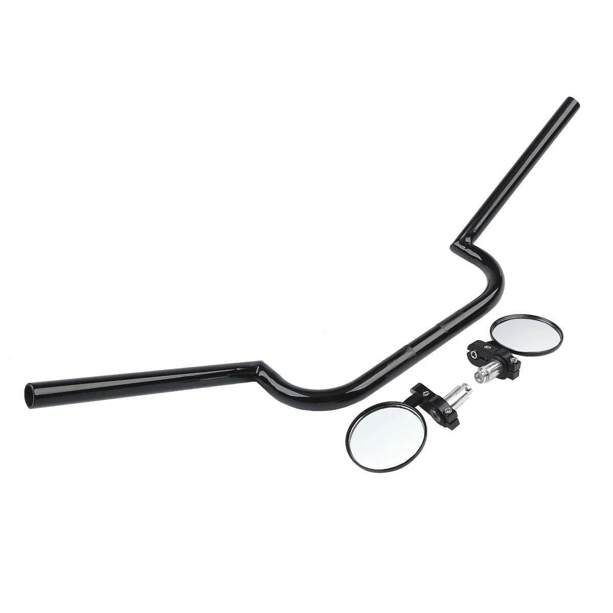 7/8" Black Handlebar & End Mirrors for Cafe Racer Bobber Chopper Dyna