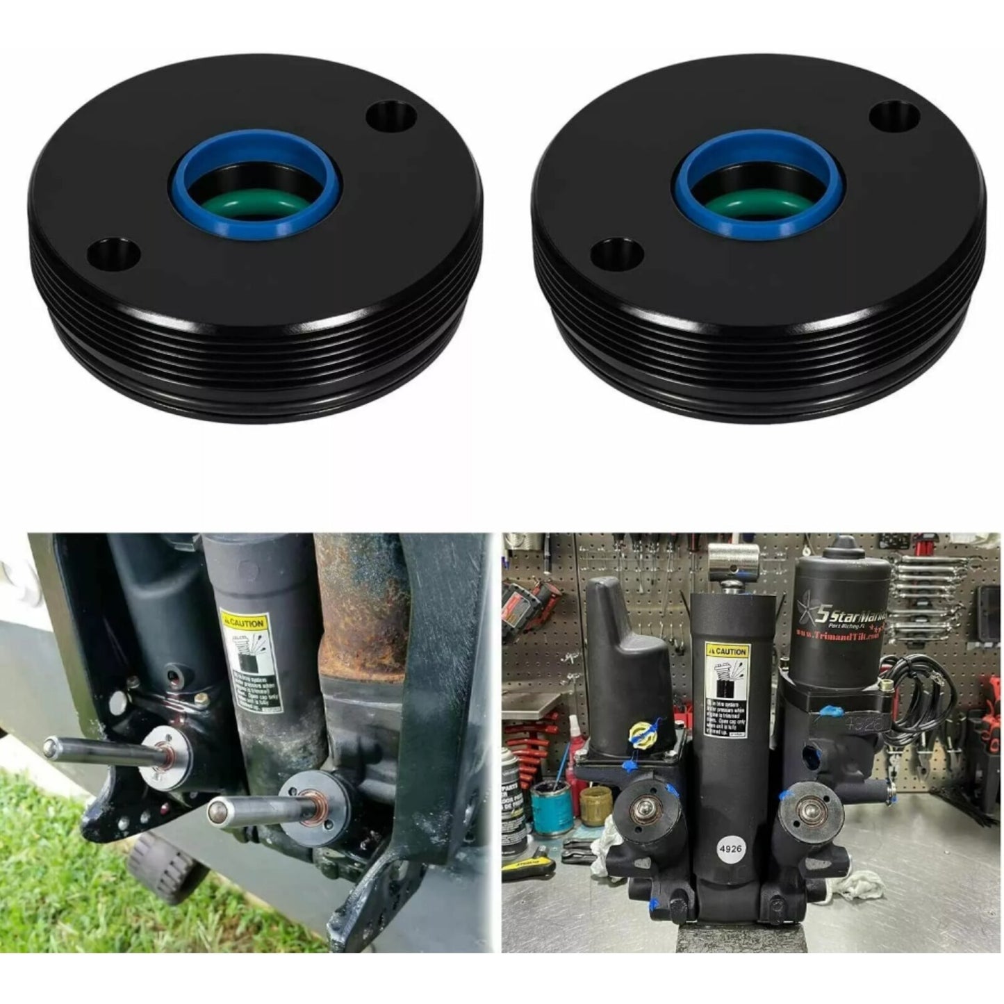 2X Trim Cylinder End Caps for Mercury Outboard (1998–2014)