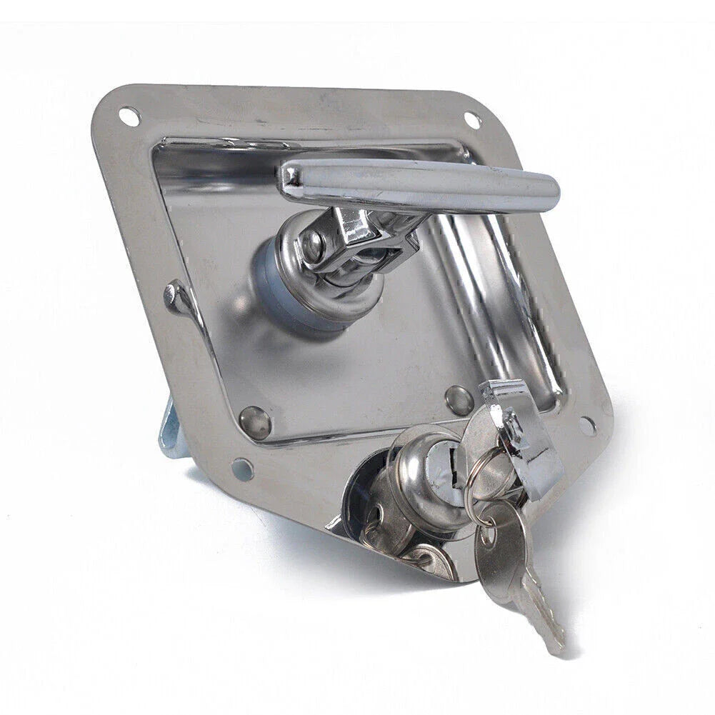 Stainless Steel Trailer Door Latch T-Handle Lock for RV, Truck, Camper