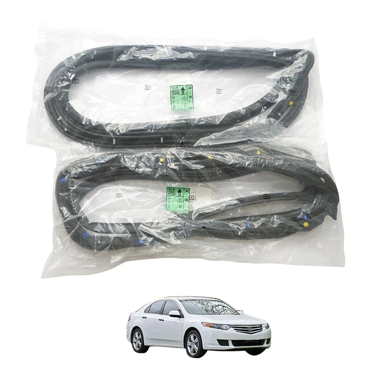 Set of 2 Front Door Weatherstrip Rubber for Honda Accord (2007–2012)