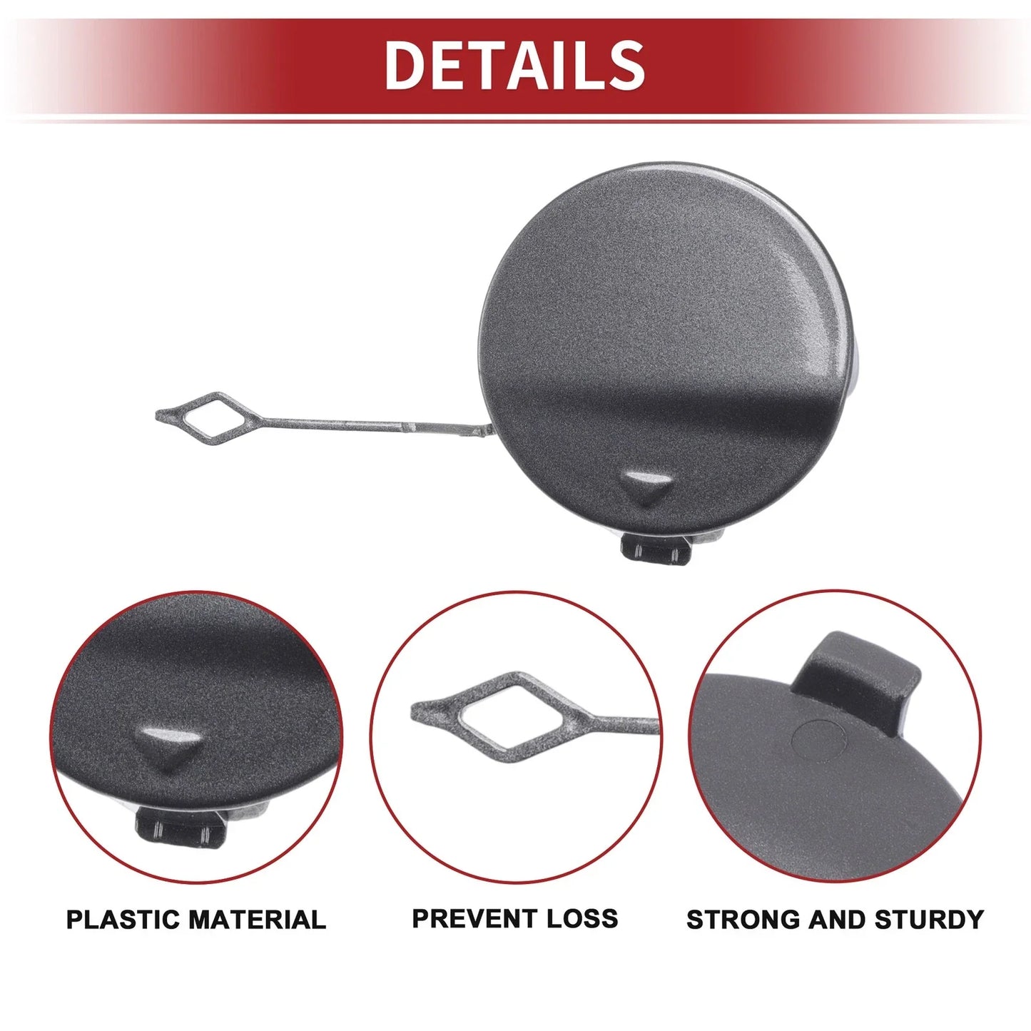 Rear Bumper Tow Hook Cover for BMW 428i (2014 - 2016) Grey