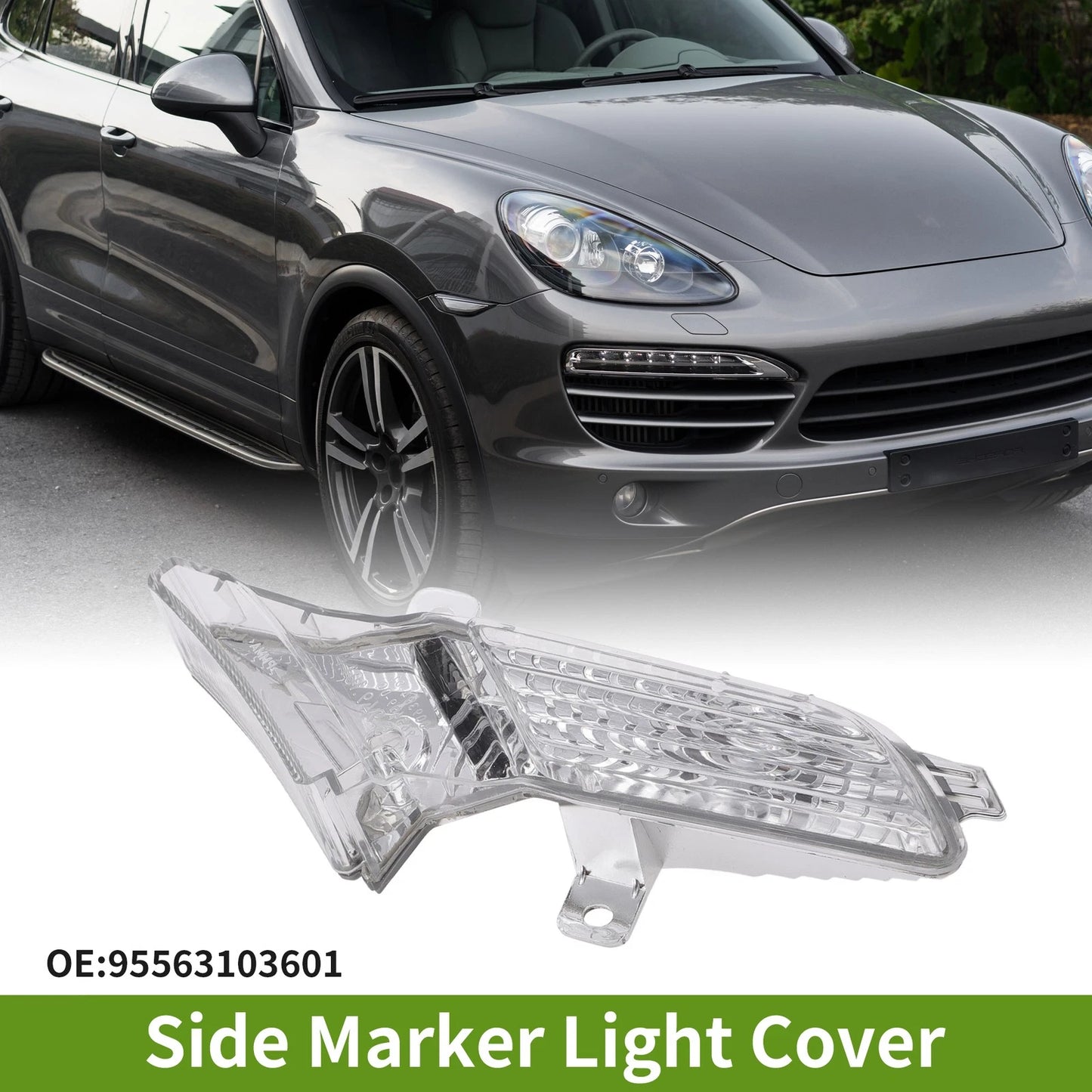 1Pc Right Side Marker Light Cover for Porsche (No. 95563103601)