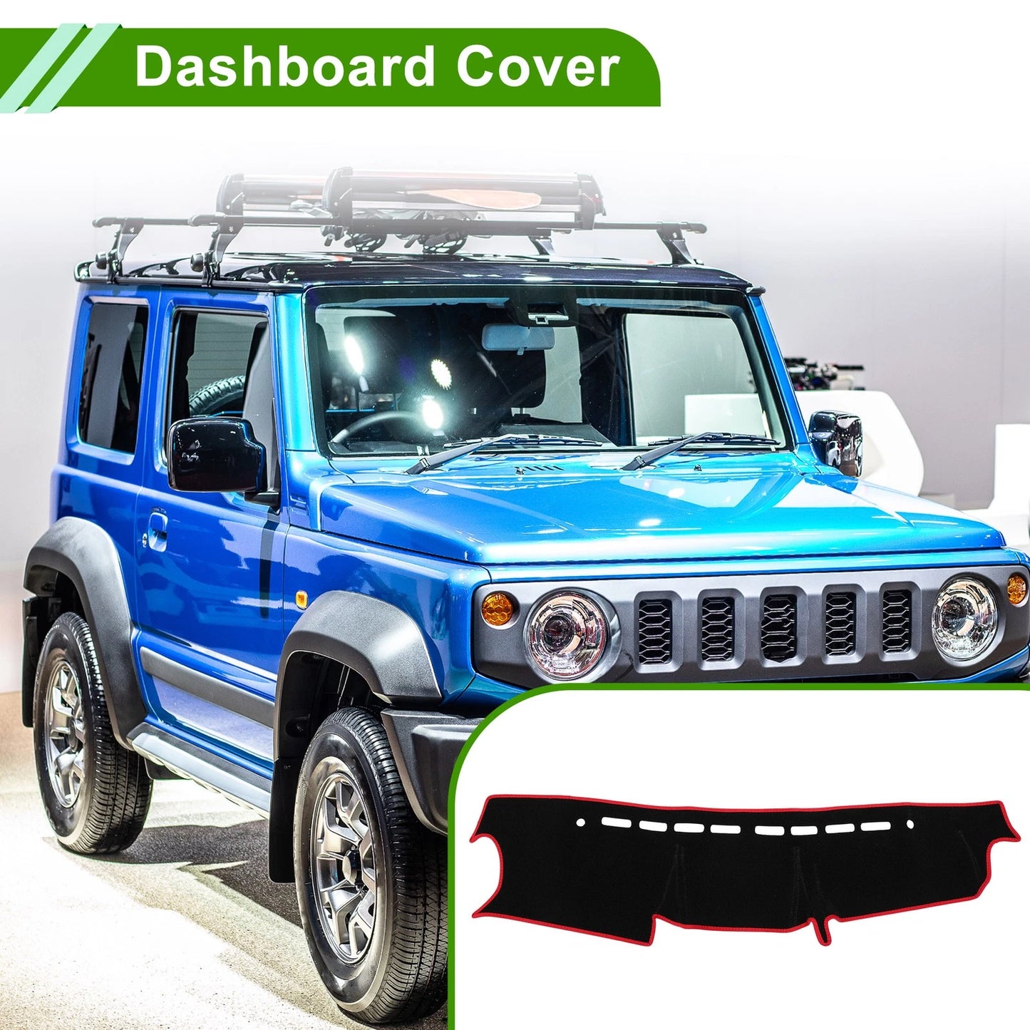 Dashboard Cover for Suzuki Jimny JB64 JB74 (2018–2023) Black Red