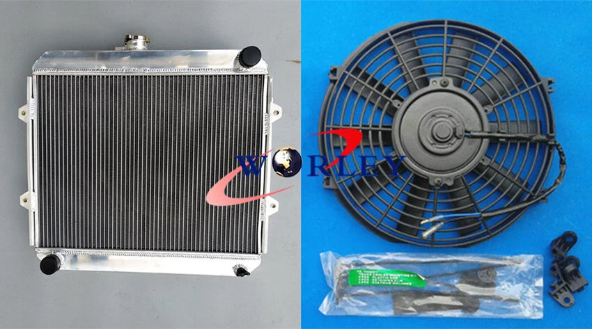 3 Row Aluminum Radiator with Fan for Toyota Hilux RN85 YN85 (1988–1997)