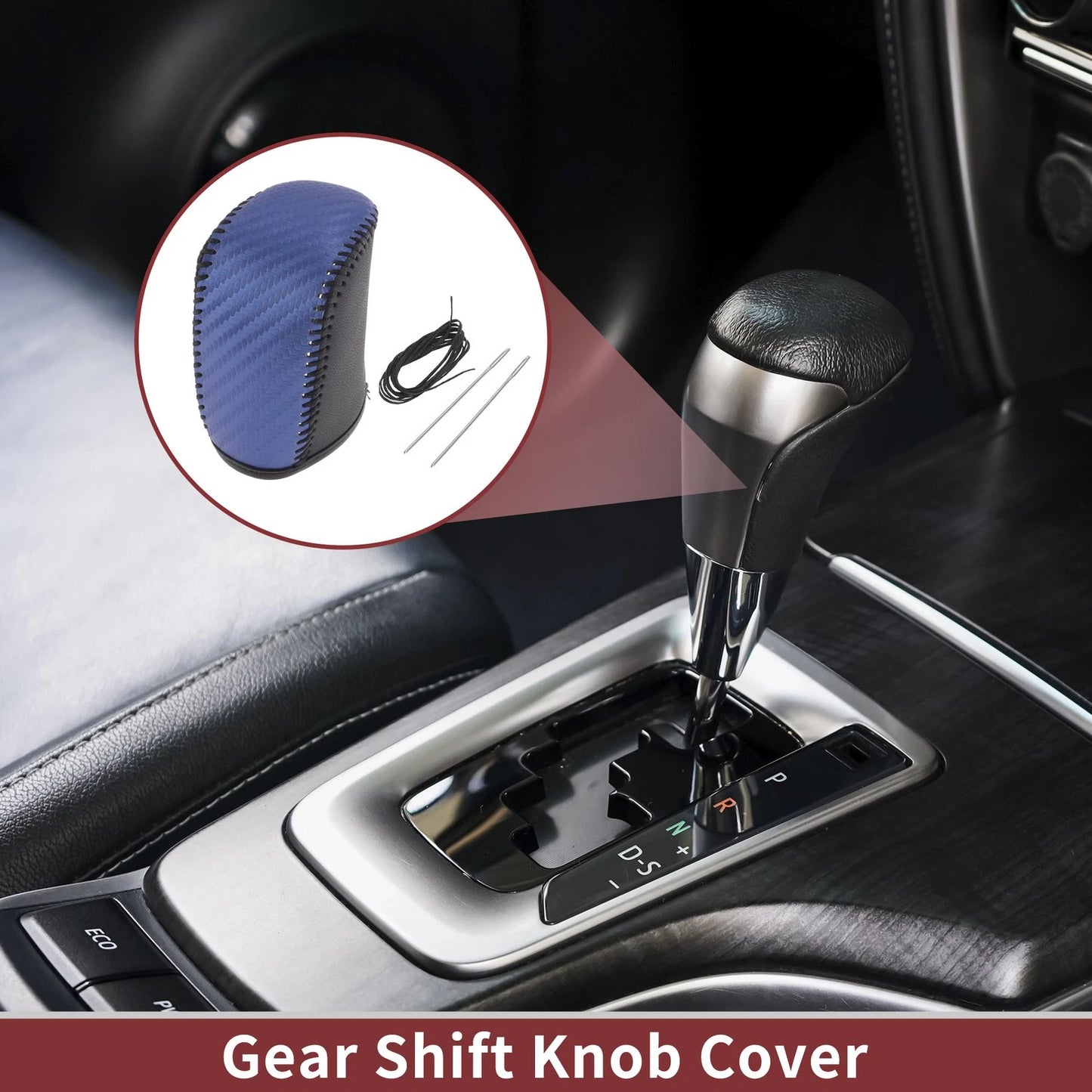 1 Pc Gear Shift Knob Cover for Dodge Journey (2011–2020) Black Blue