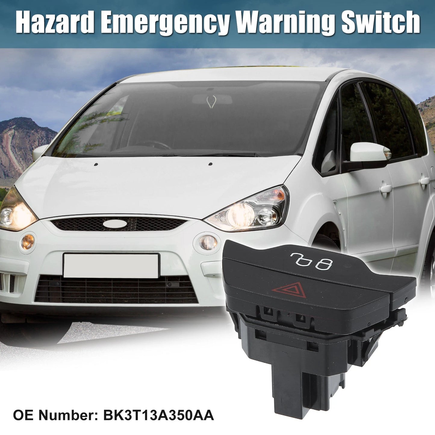 Warning Light Switch for Ford B-Max (2012–2017) No.BK3T13A350AA