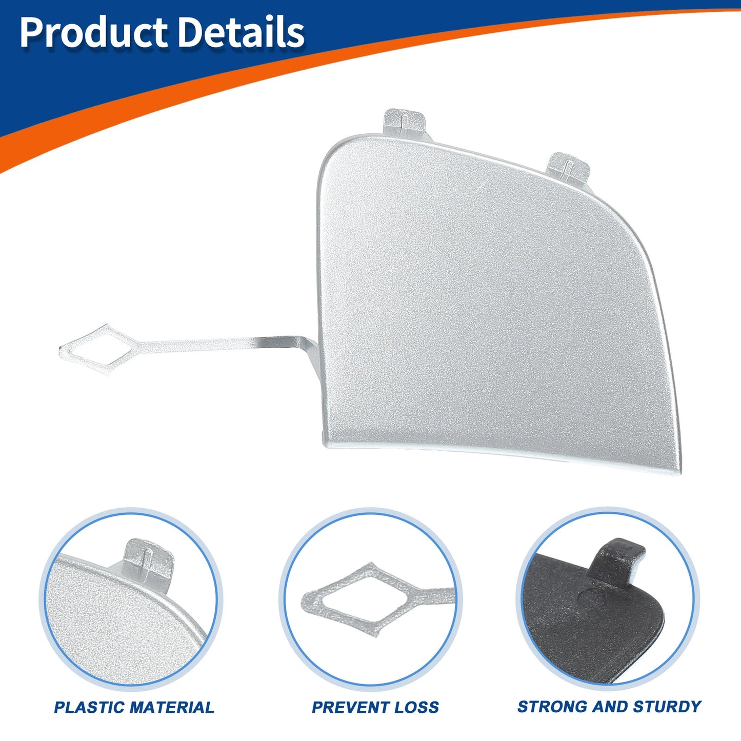 Tow Hook Cover for Mercedes-Benz GLA (2015–2020) No.A1568854200 Silver