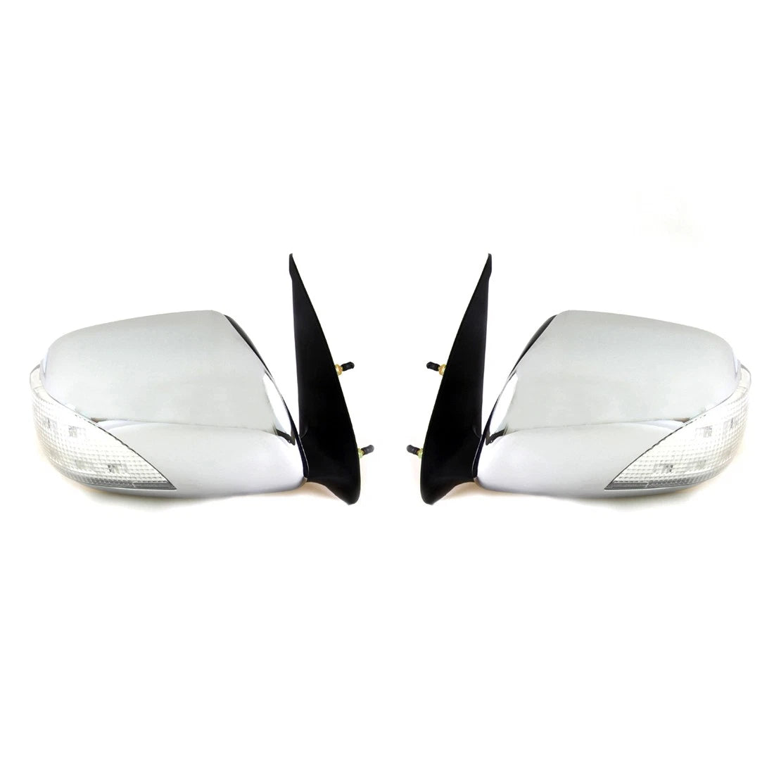 Set of 2 Chrome LED Door Wing Mirrors for Toyota Hilux Vigo (2004–2016)