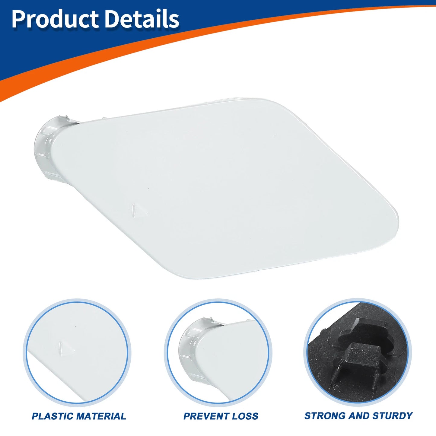Tow Hook Cover for BMW 535i 550i GT (2010–2017) No. 51117248065 White