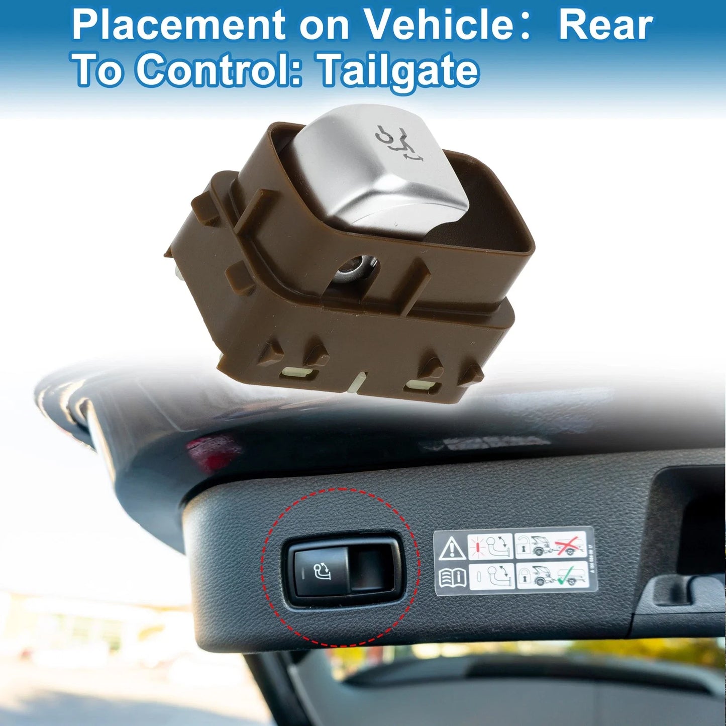 Trunk Release Switch for Mercedes-Benz E300 2017-2019 Brown