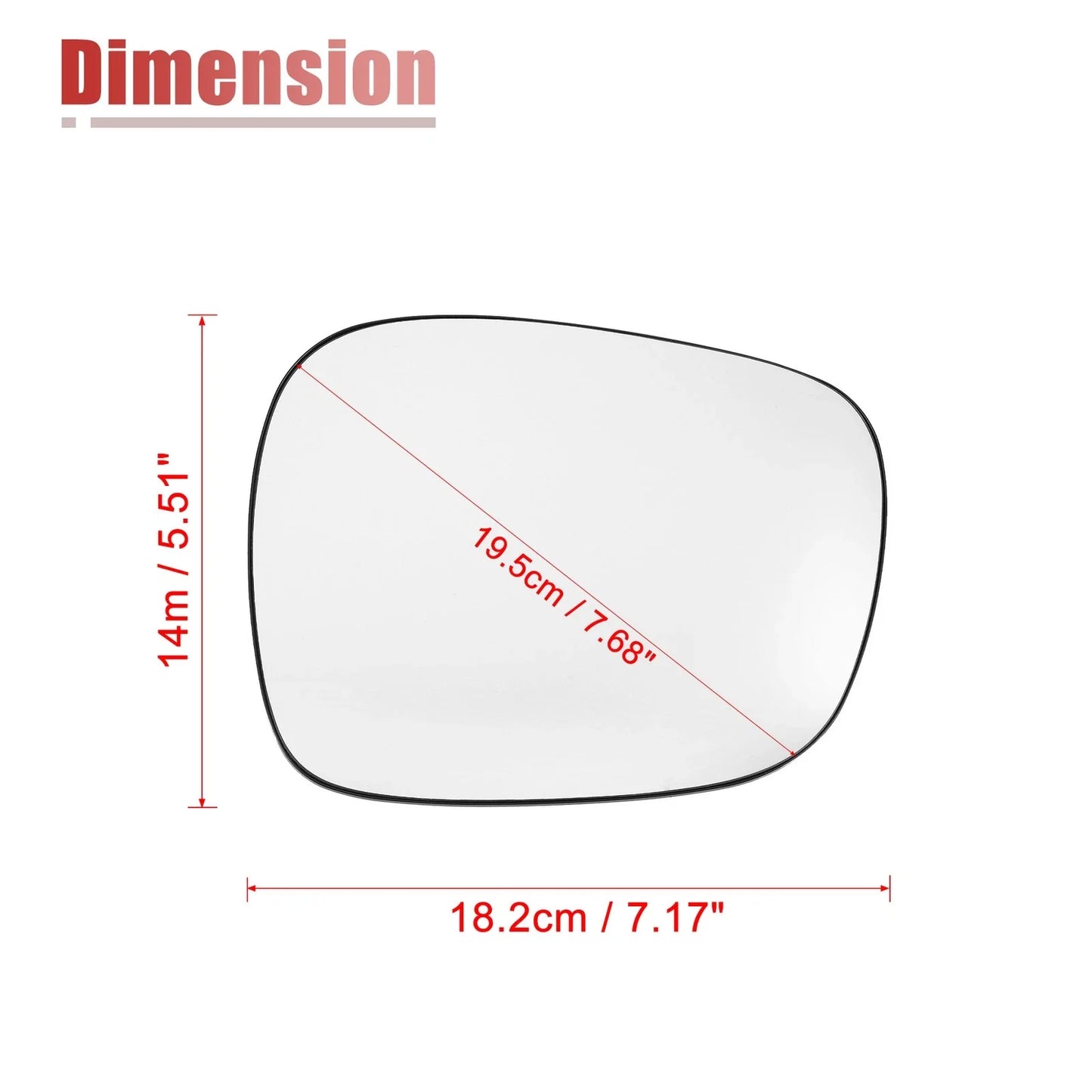 Right Side Heated Mirror Glass with Backing Plate for BMW X3