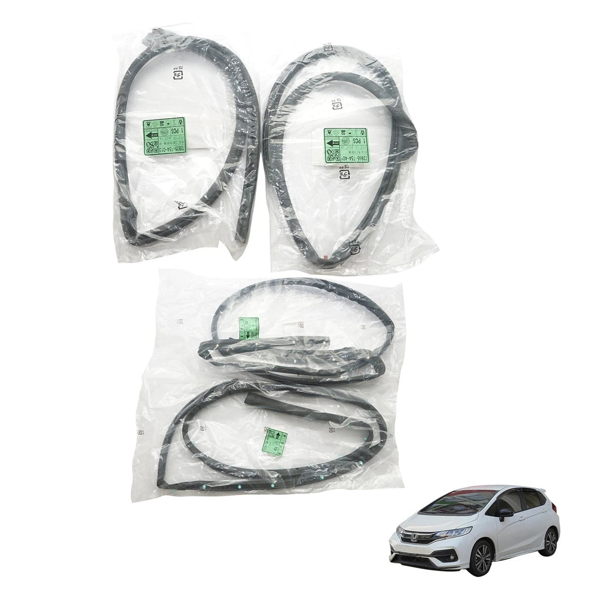 Set of 4 Weatherstrip Rubber for Honda Fit Jazz (2015–2020)
