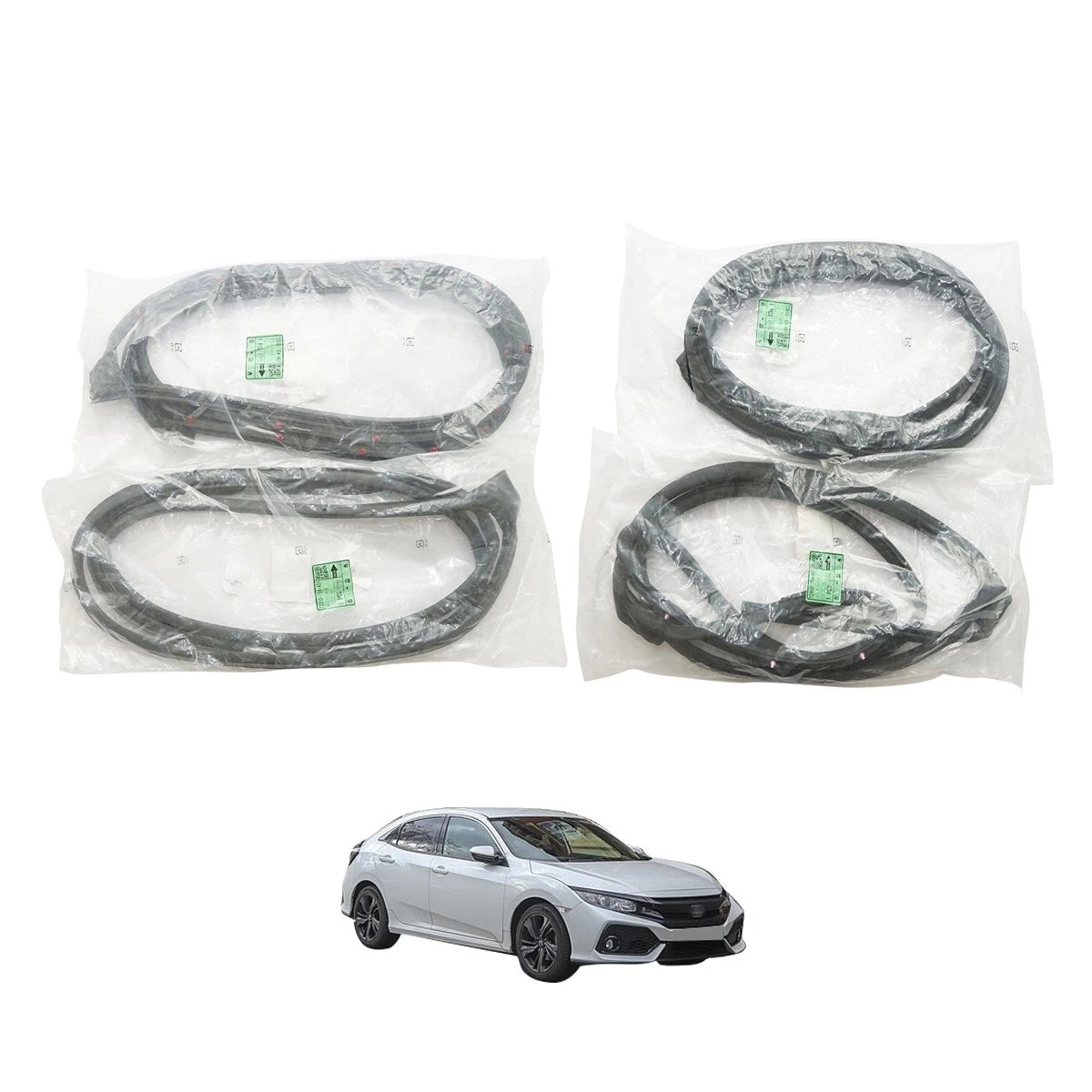 Set of 2 Weatherstrips for Honda Civic 10th Gen (2017–2021)