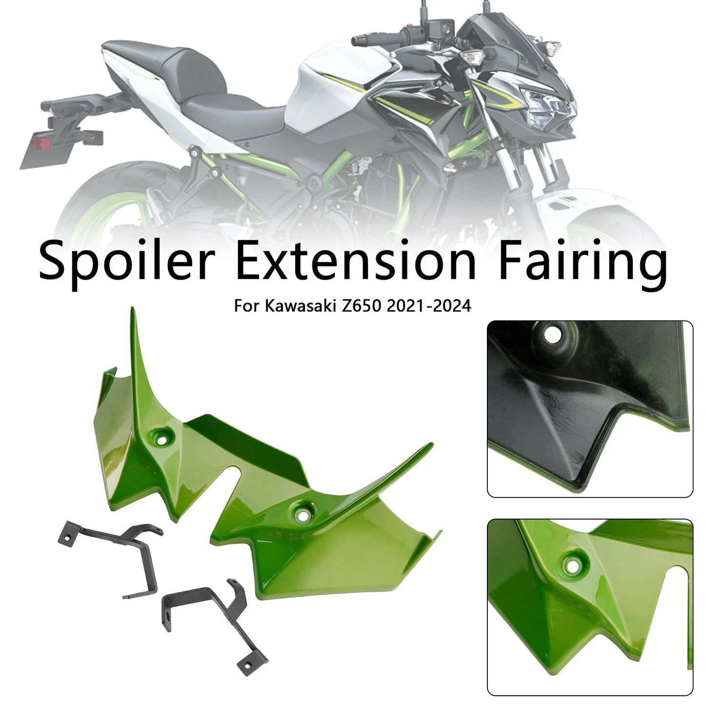Front Spoiler Fairing Extension for Kawasaki Z650 (2021–2024) Light Green